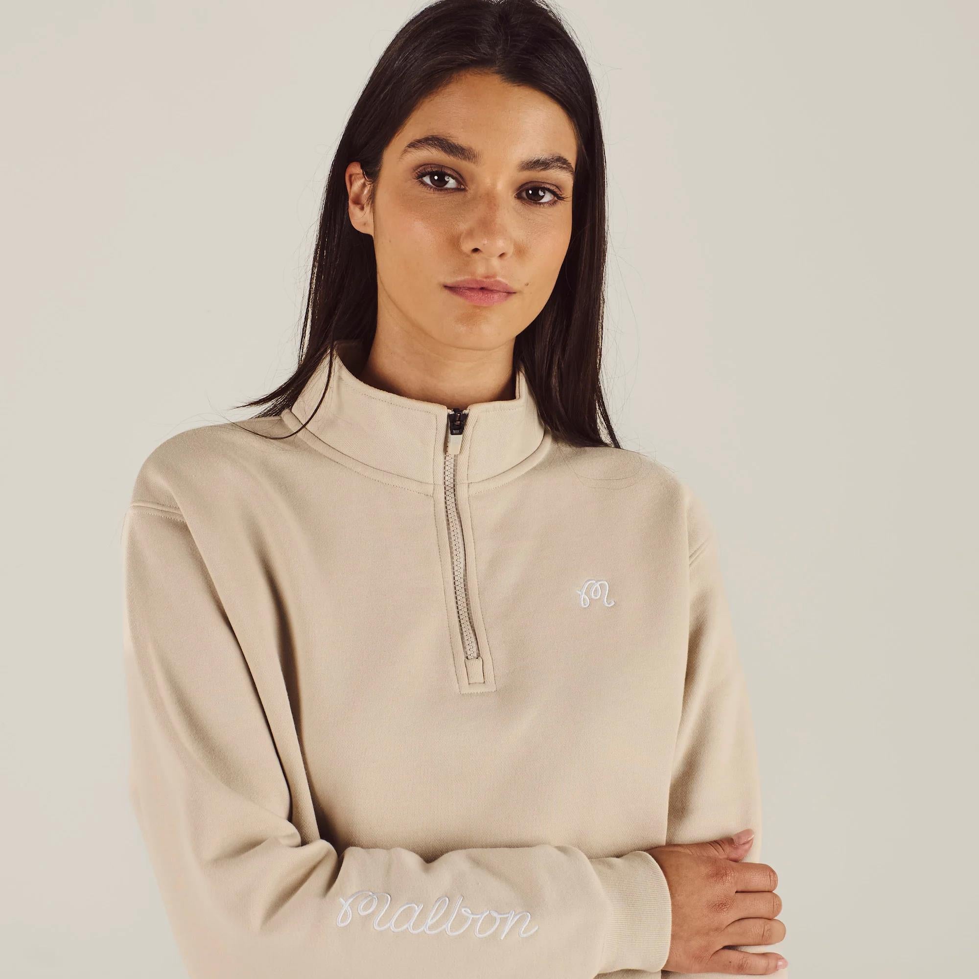 Malbon Golf Womens Delilah Sweatshirt Dove Grey