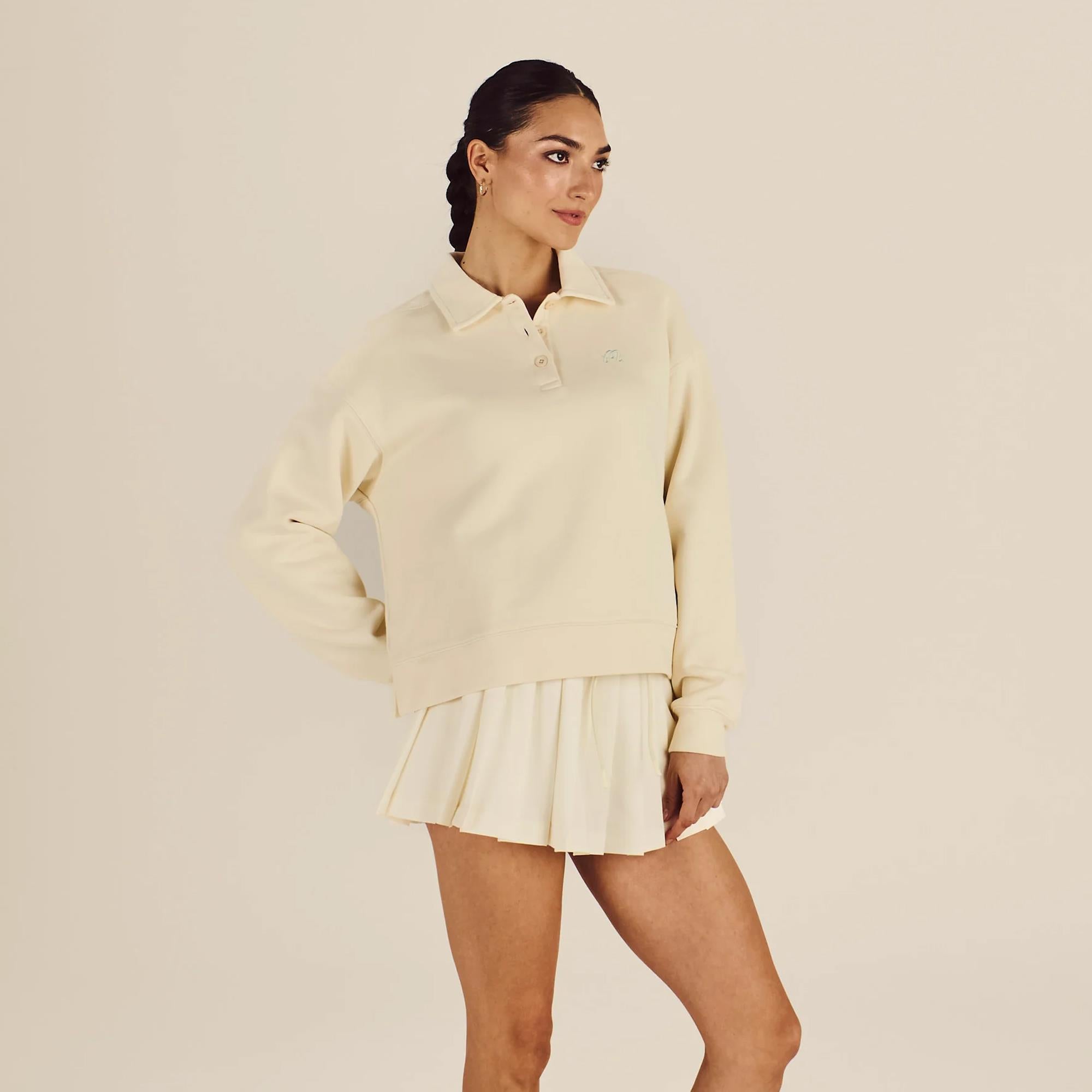 Malbon Golf Womens Teresa Sweatshirt Cream