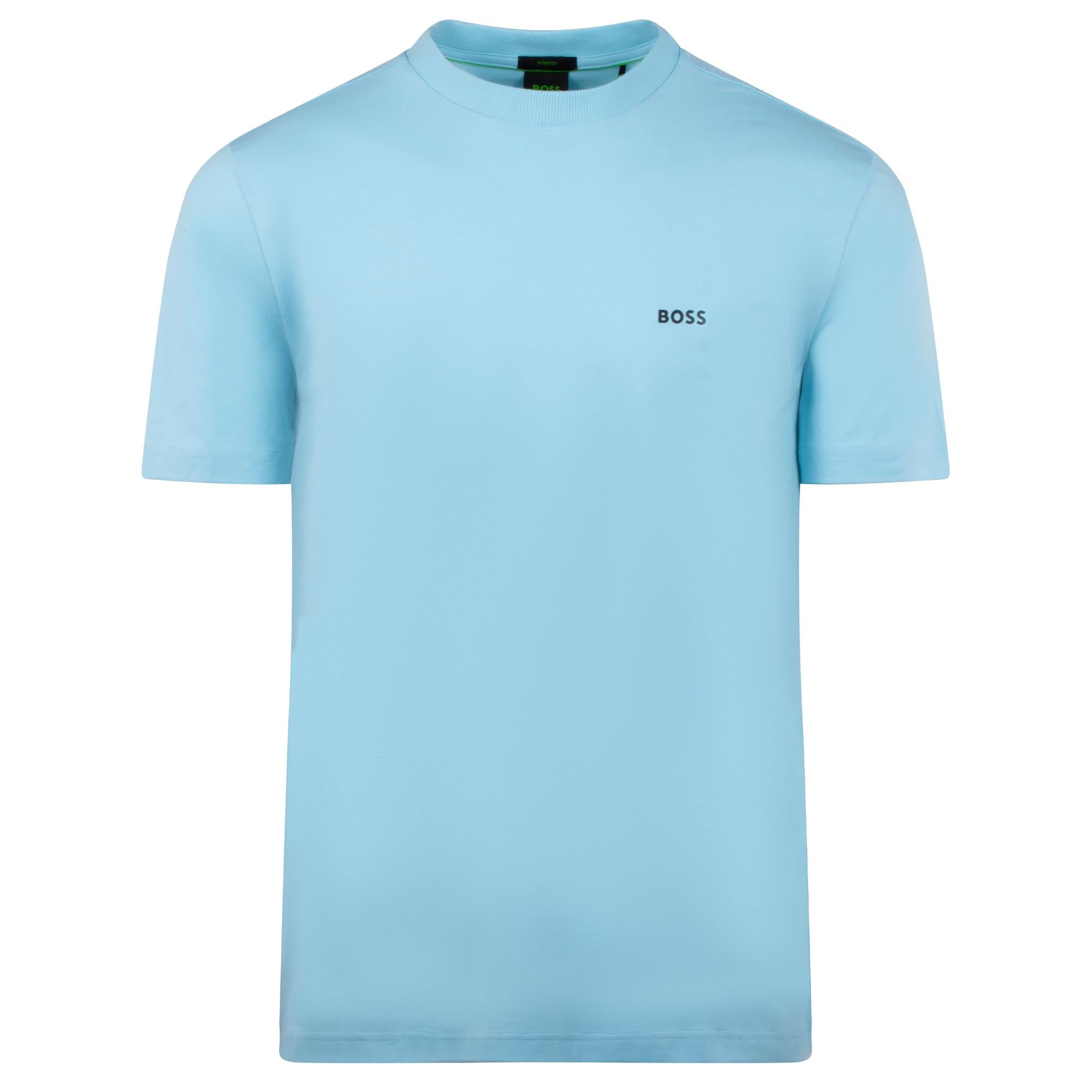 Boss TEE Mens T-Shirt Light Pastel Blue