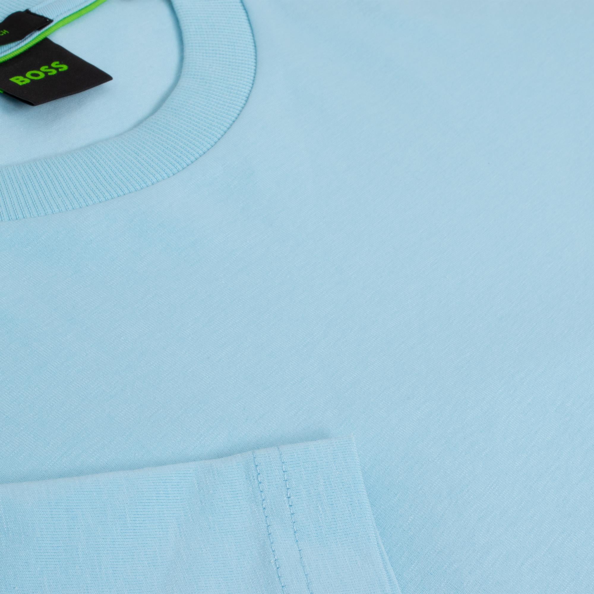 Boss TEE Mens T-Shirt Light Pastel Blue