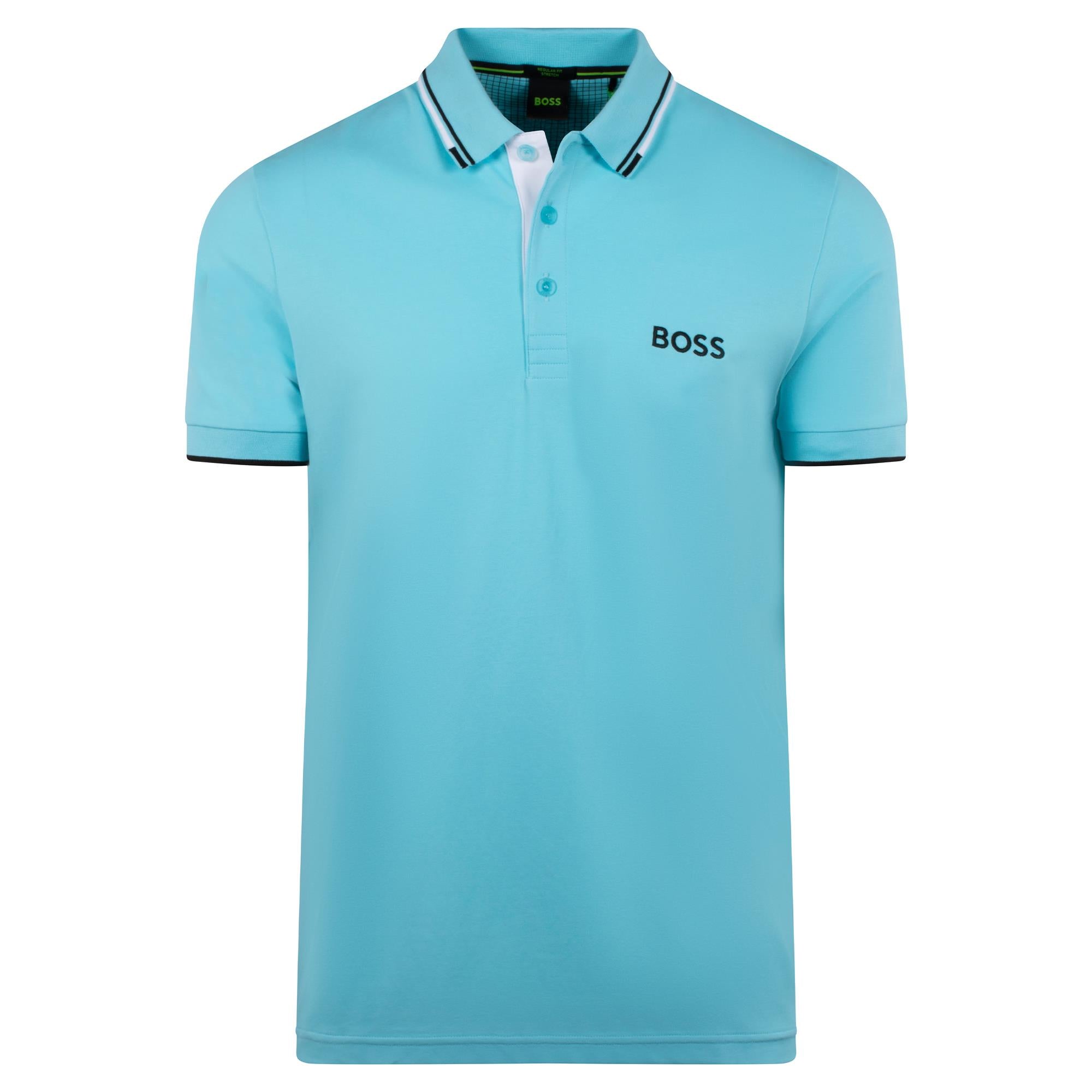 Boss Paddy Pro Mens Polo Shirt Open Blue