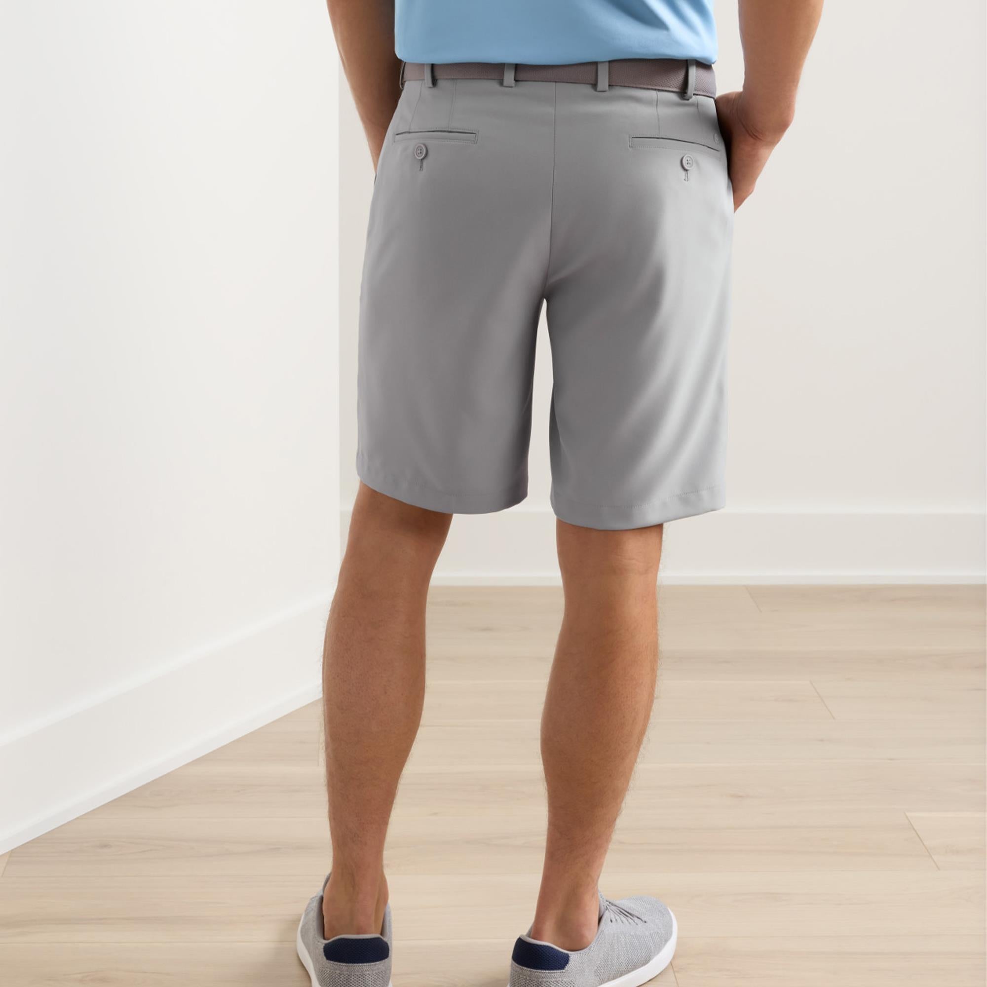 Peter Millar Salem High Drape Performance Shorts Gale Grey