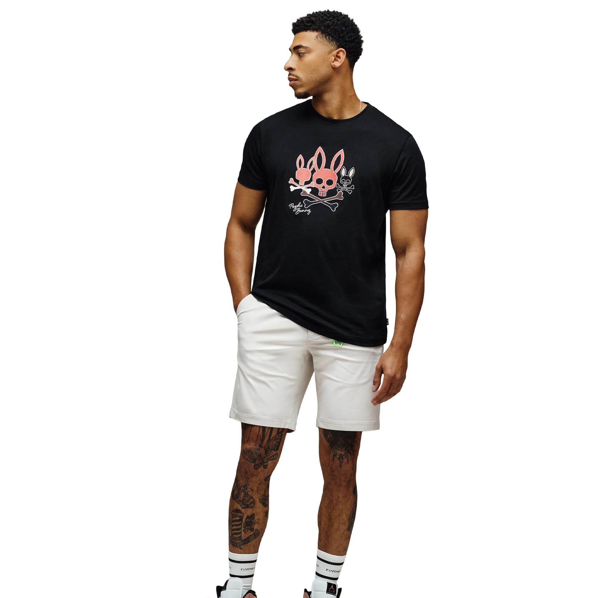 Psycho Bunny Maverick 10K Step Shorts Natural Linen