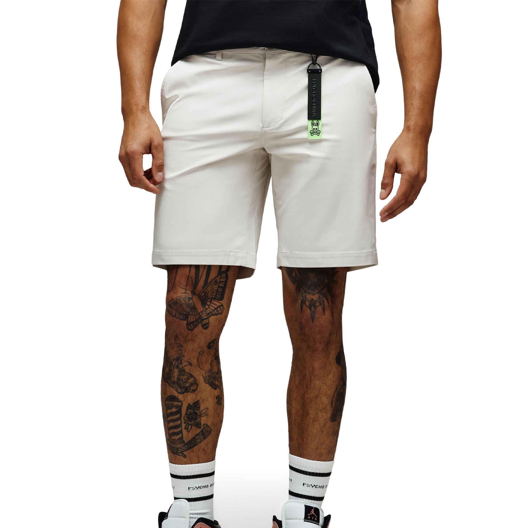 Psycho Bunny Maverick 10K Step Shorts Natural Linen