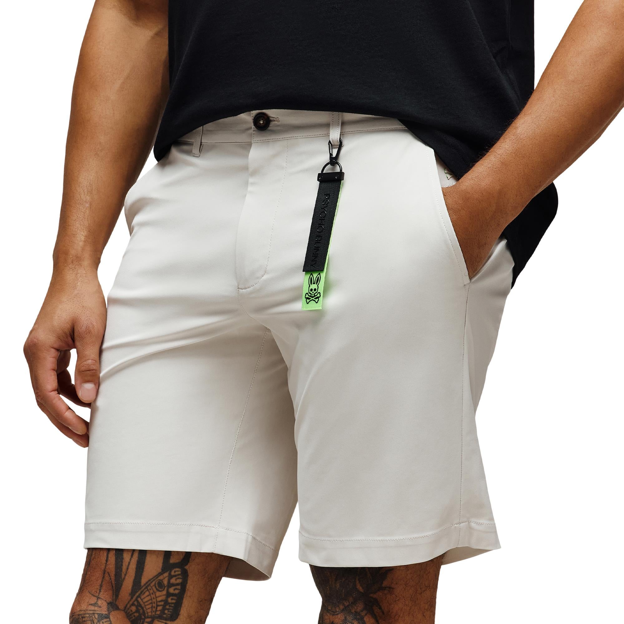 Psycho Bunny Maverick 10K Step Shorts Natural Linen