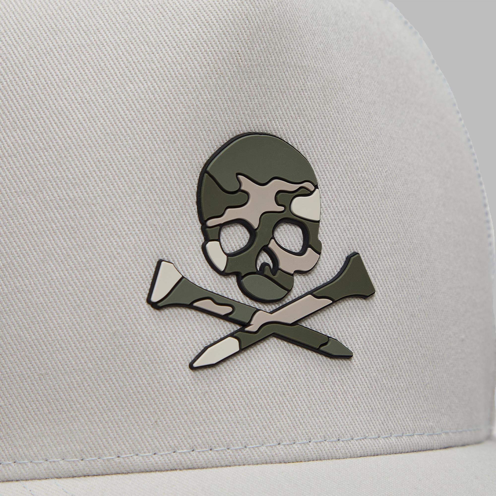 G/FORE Camo Skull & T's Tall Trucker Mens Cap Pumice
