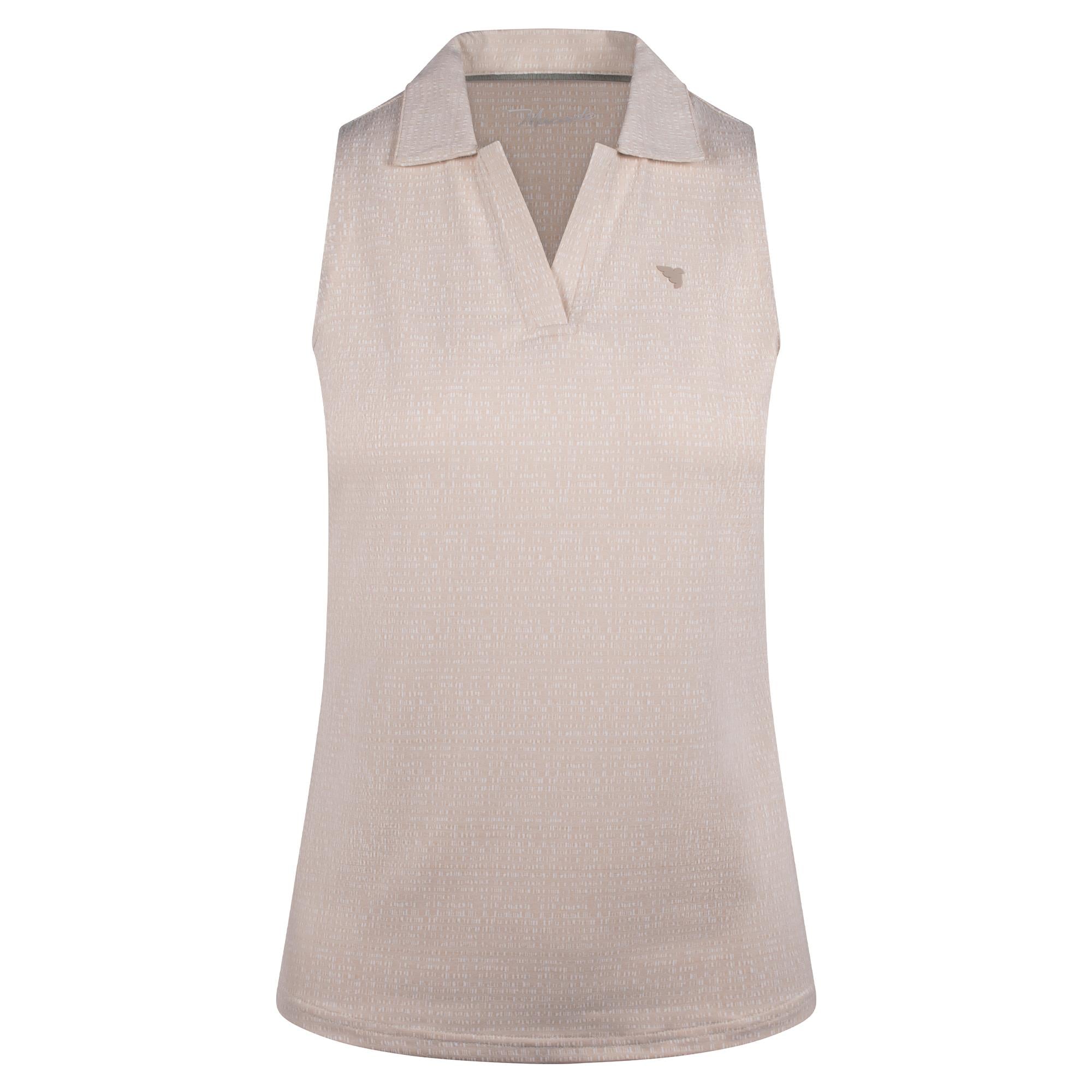 Macade Golf Mila Breeze Ladies Sleeveless Golf Polo Shirt Sand