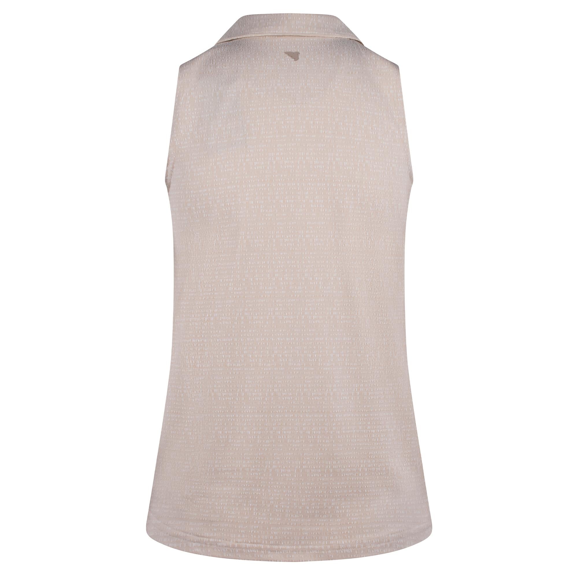 Macade Golf Mila Breeze Ladies Sleeveless Golf Polo Shirt Sand