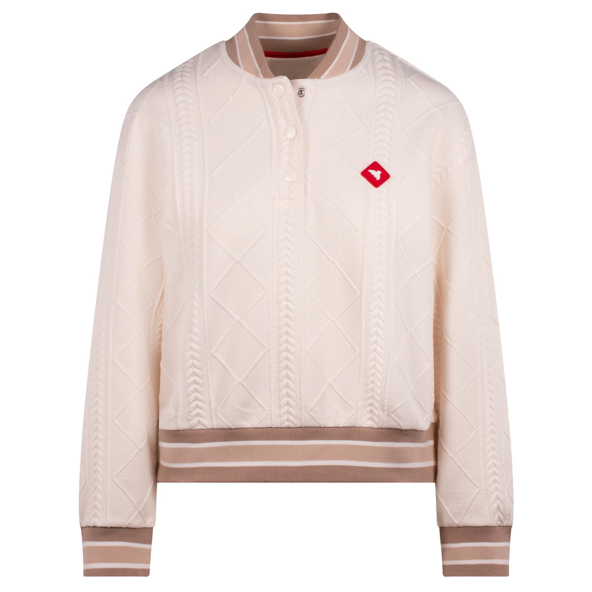 Macade Golf TR Bomber Ladies Golf Pullover Bone