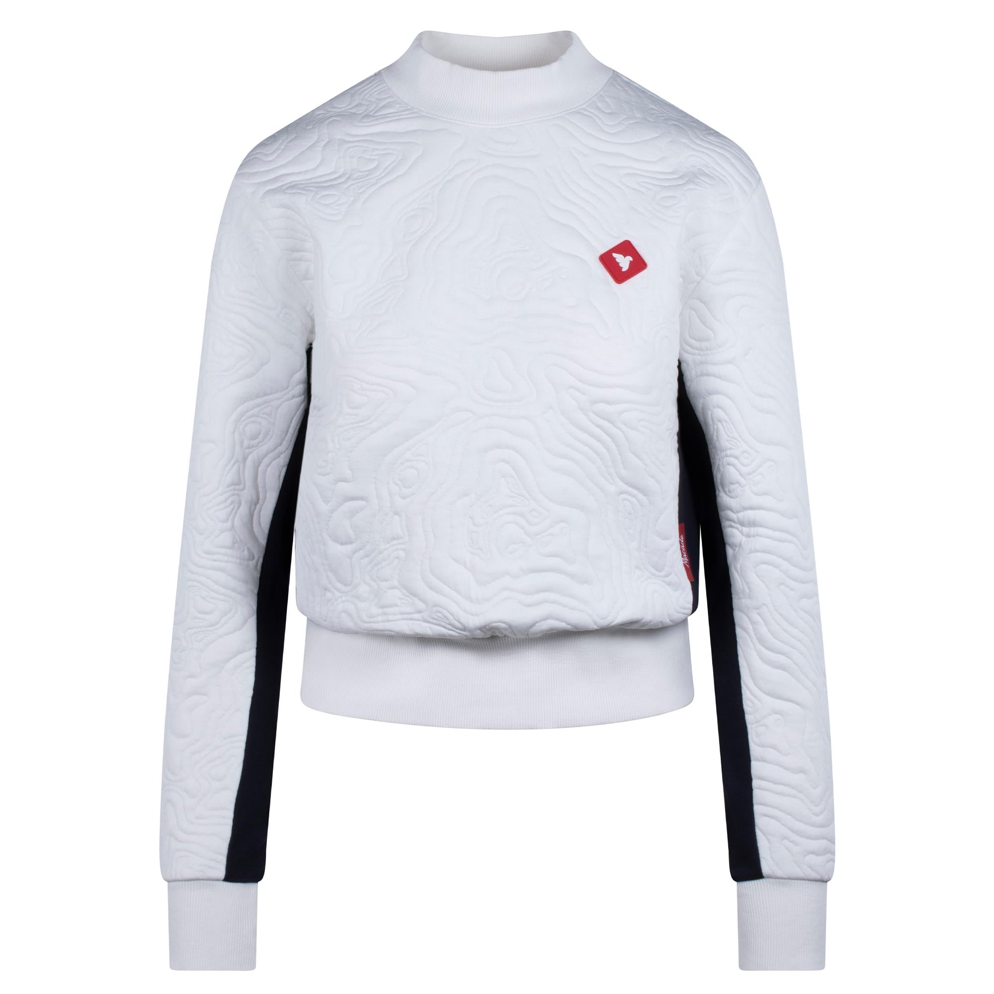 Macade Golf Ridge Mock Ladies Golf Sweater White