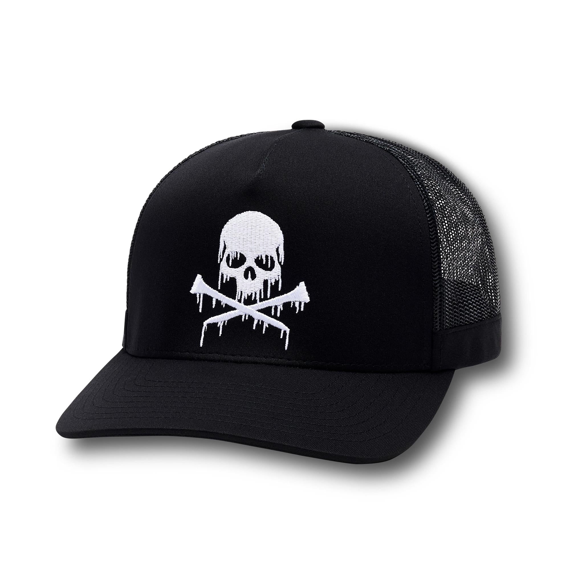 G/FORE Dripping Skull & T's Trucker Cap Onyx