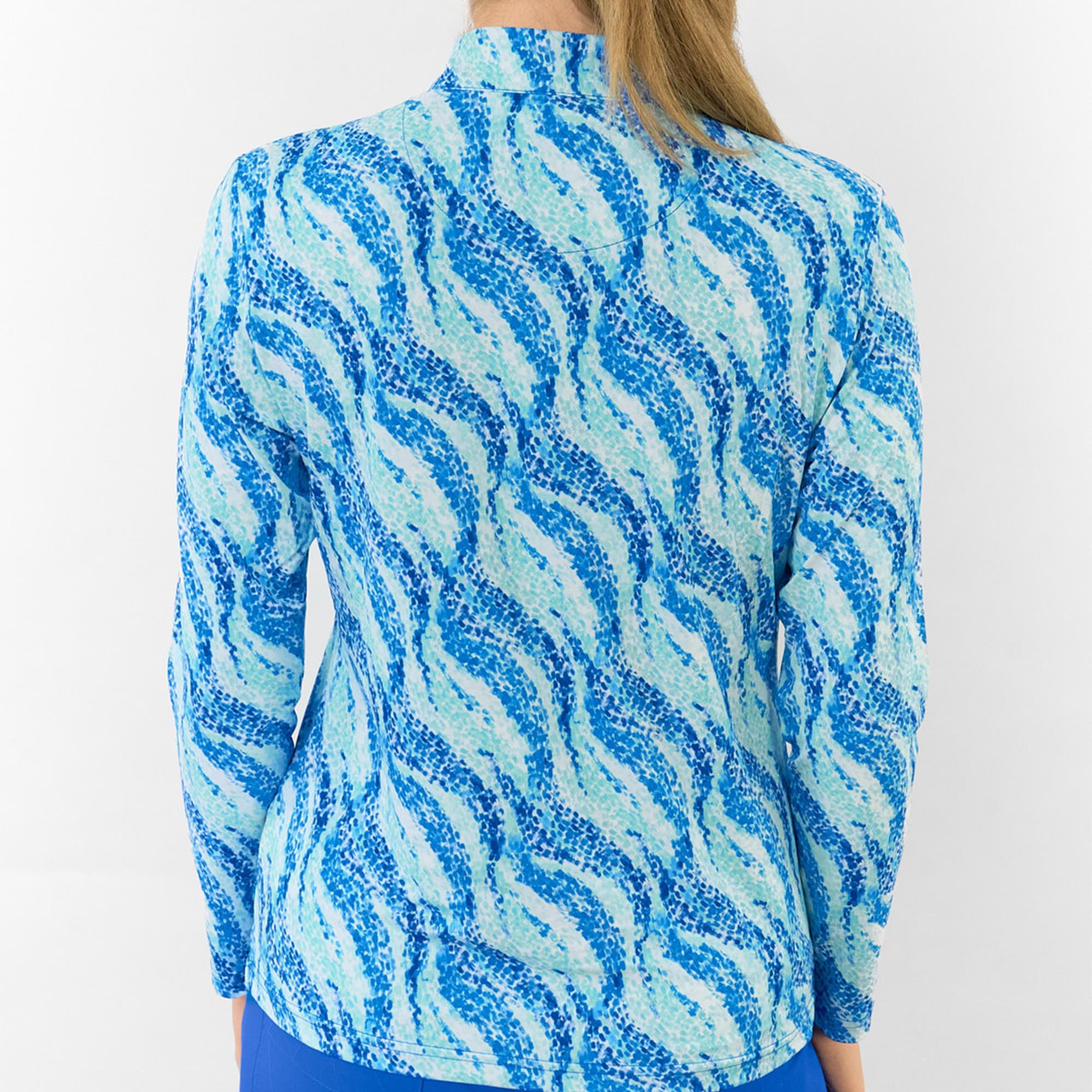 Pure Golf Serenity Ladies Golf Mid Layer Marine Mosaic