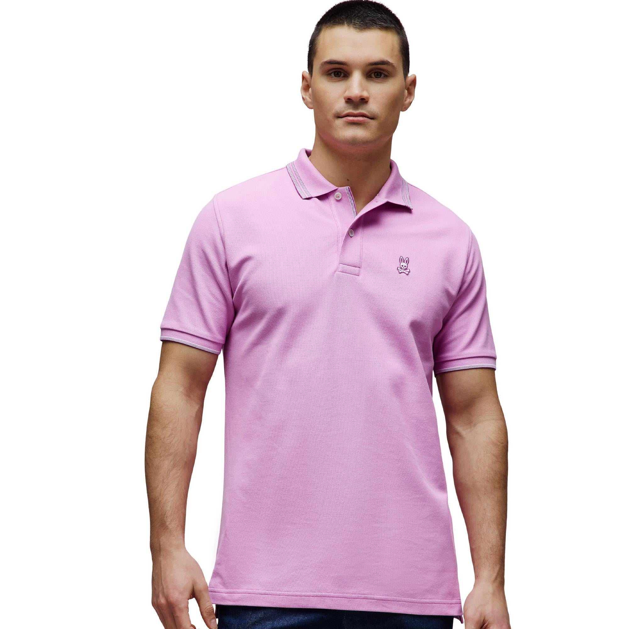 Psycho Bunny Zev Pique Mens Polo Shirt Crocus