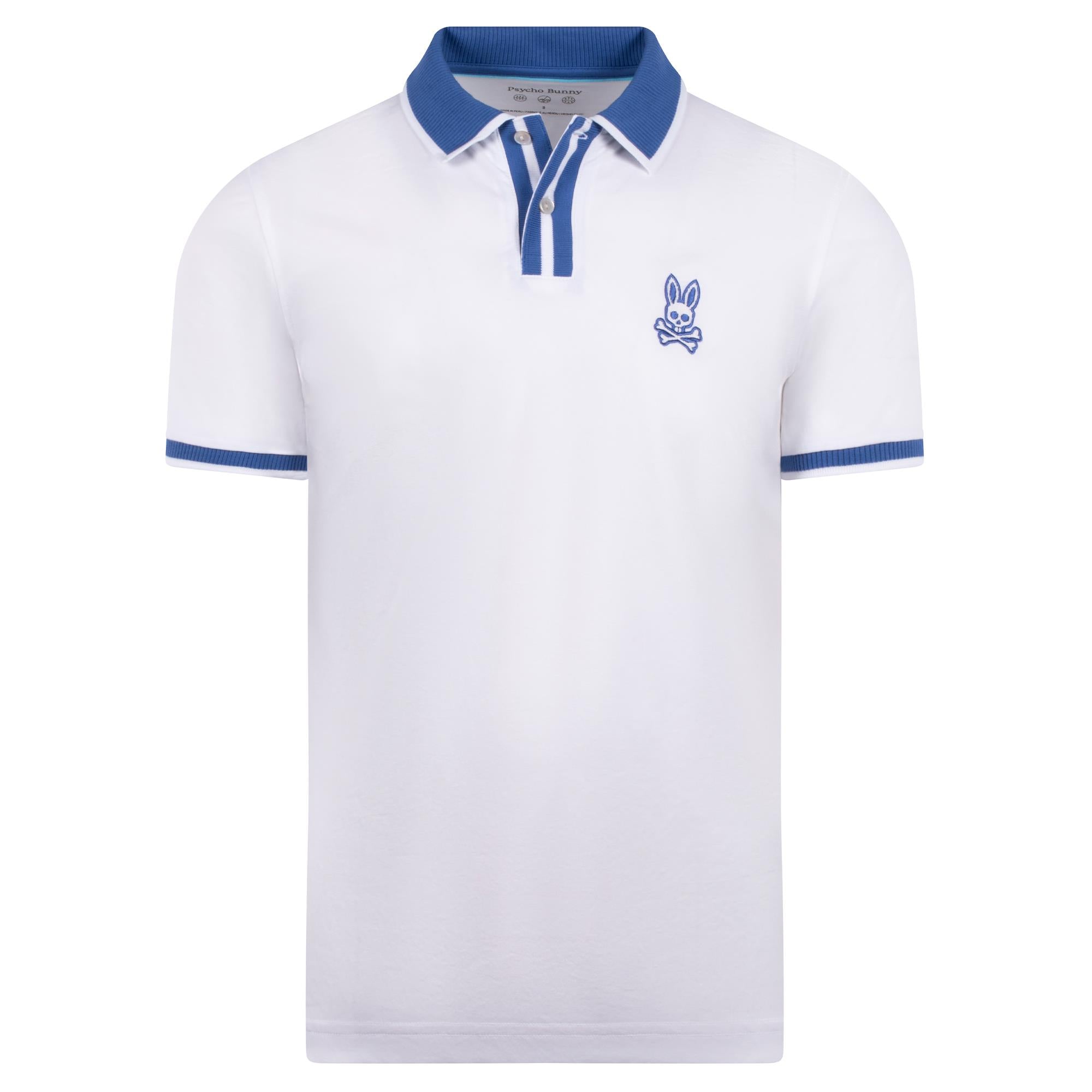 Psycho Bunny Ridley Mens Pique Polo Shirt White