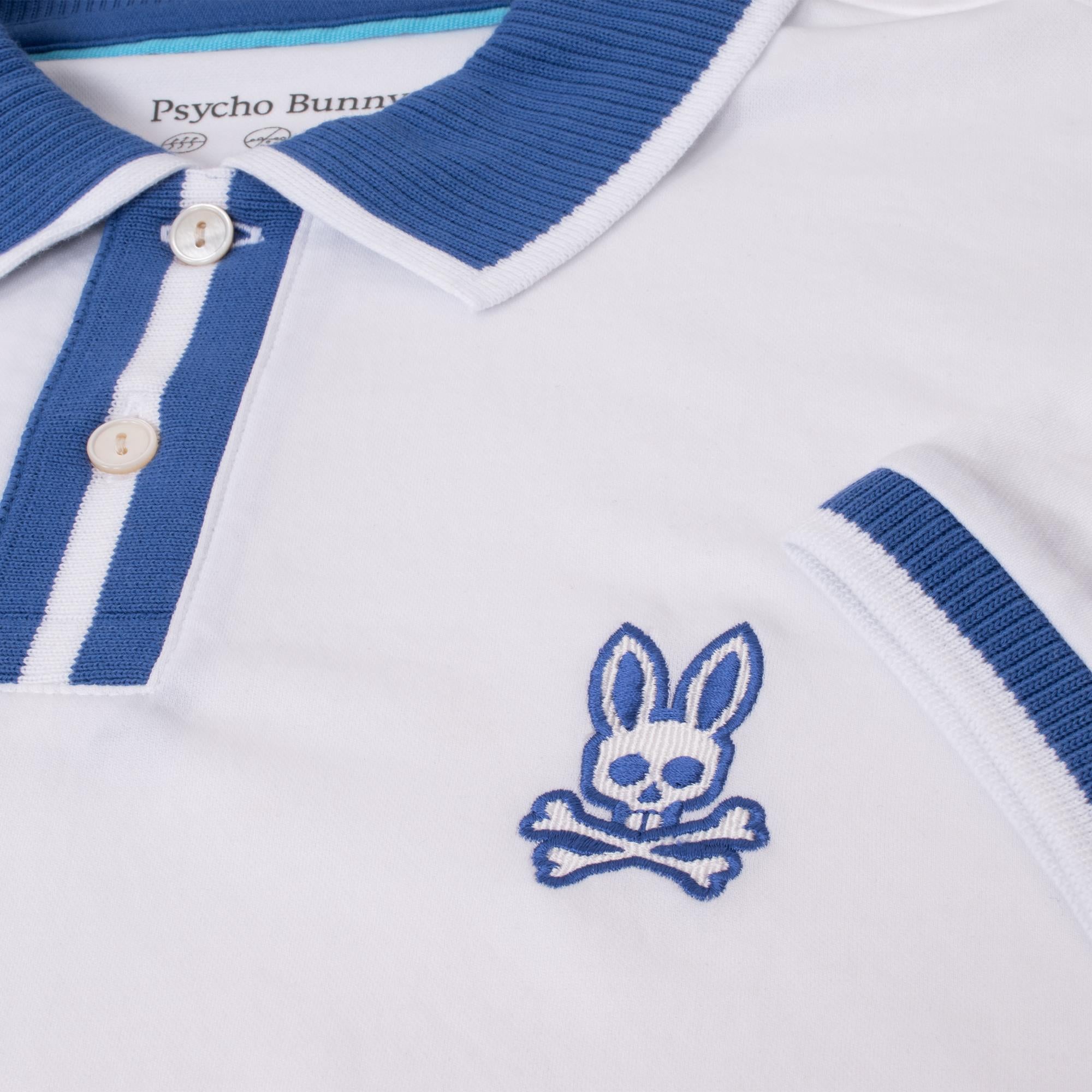 Psycho Bunny Ridley Mens Pique Polo Shirt White