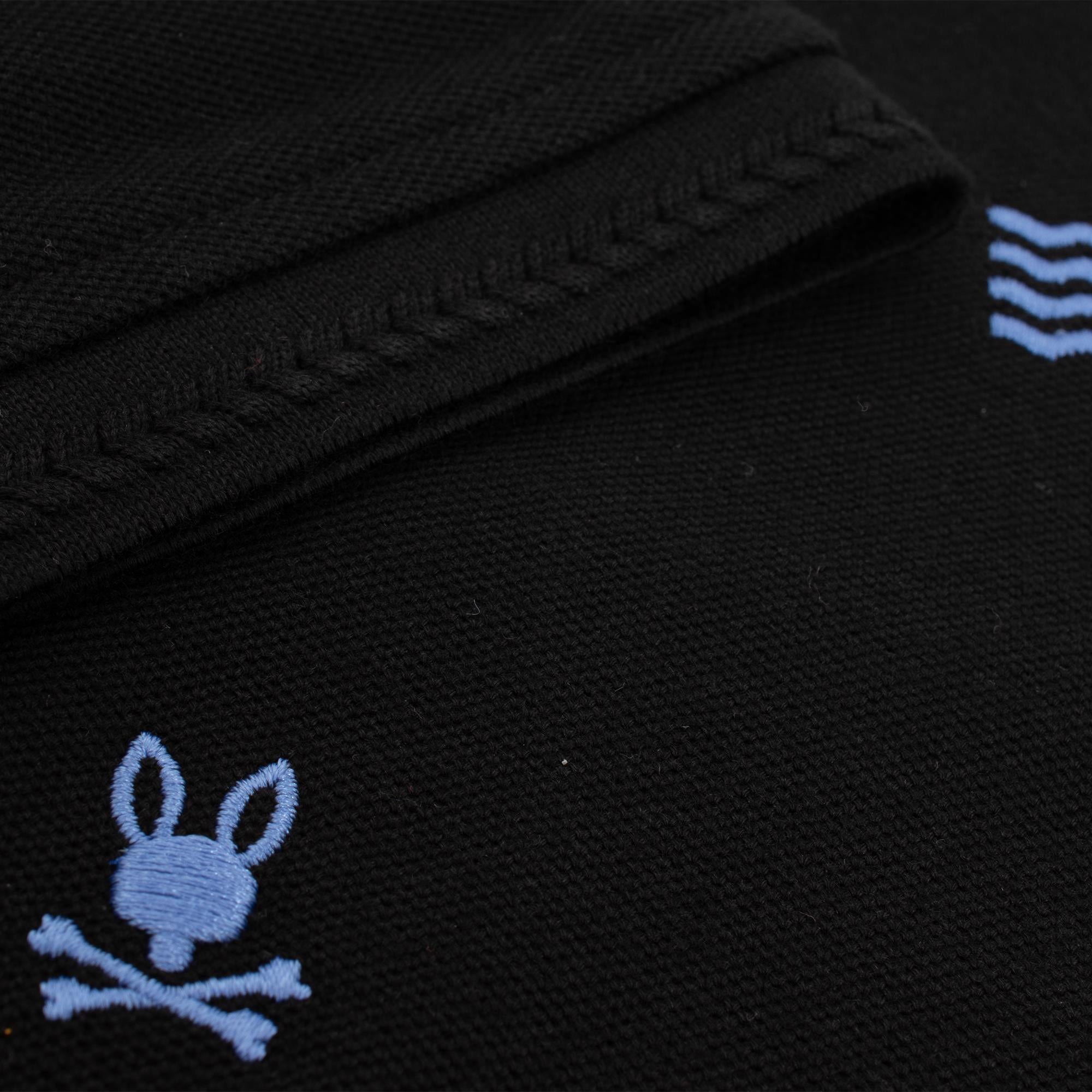 Psycho Bunny Colin Aoe Pique Mens Polo Shirt Black