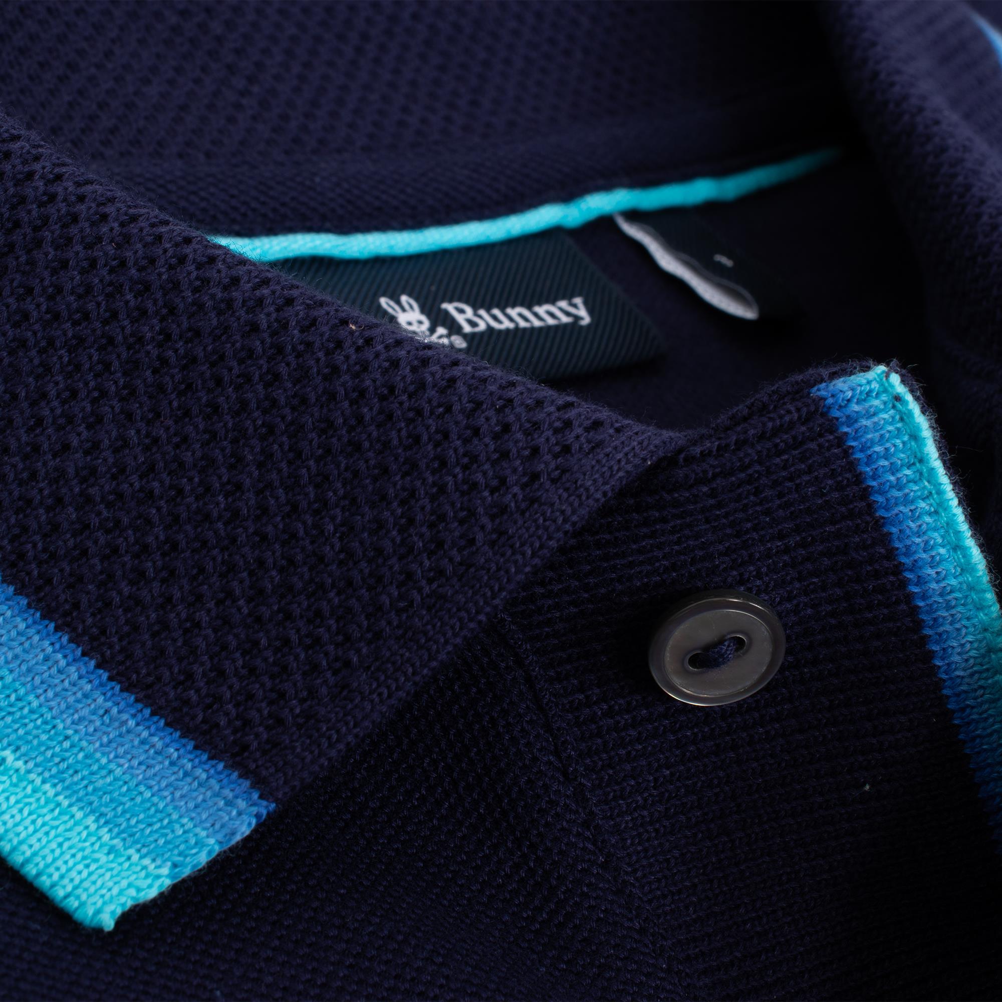 Psycho Bunny Holden Mens Pique Polo Shirt Evening Blue