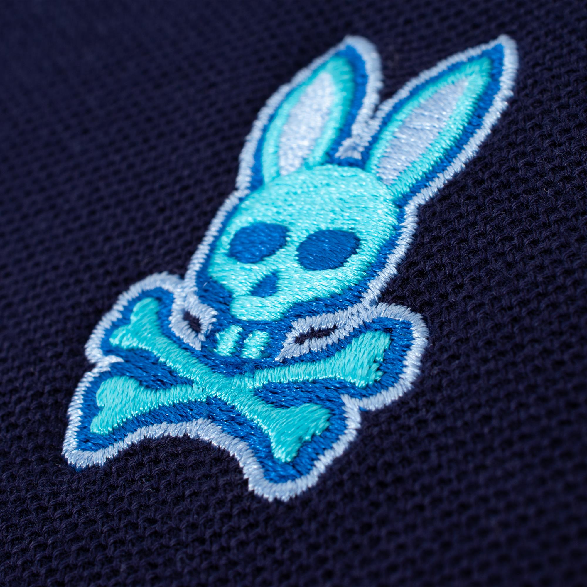 Psycho Bunny Holden Mens Pique Polo Shirt Evening Blue
