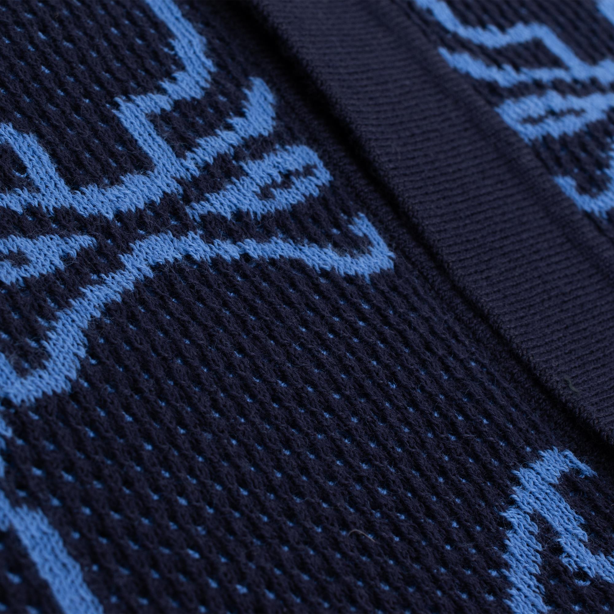 Psycho Bunny Kane Relaxed Fit All Over Bunny Knit Shirt Evening Blue
