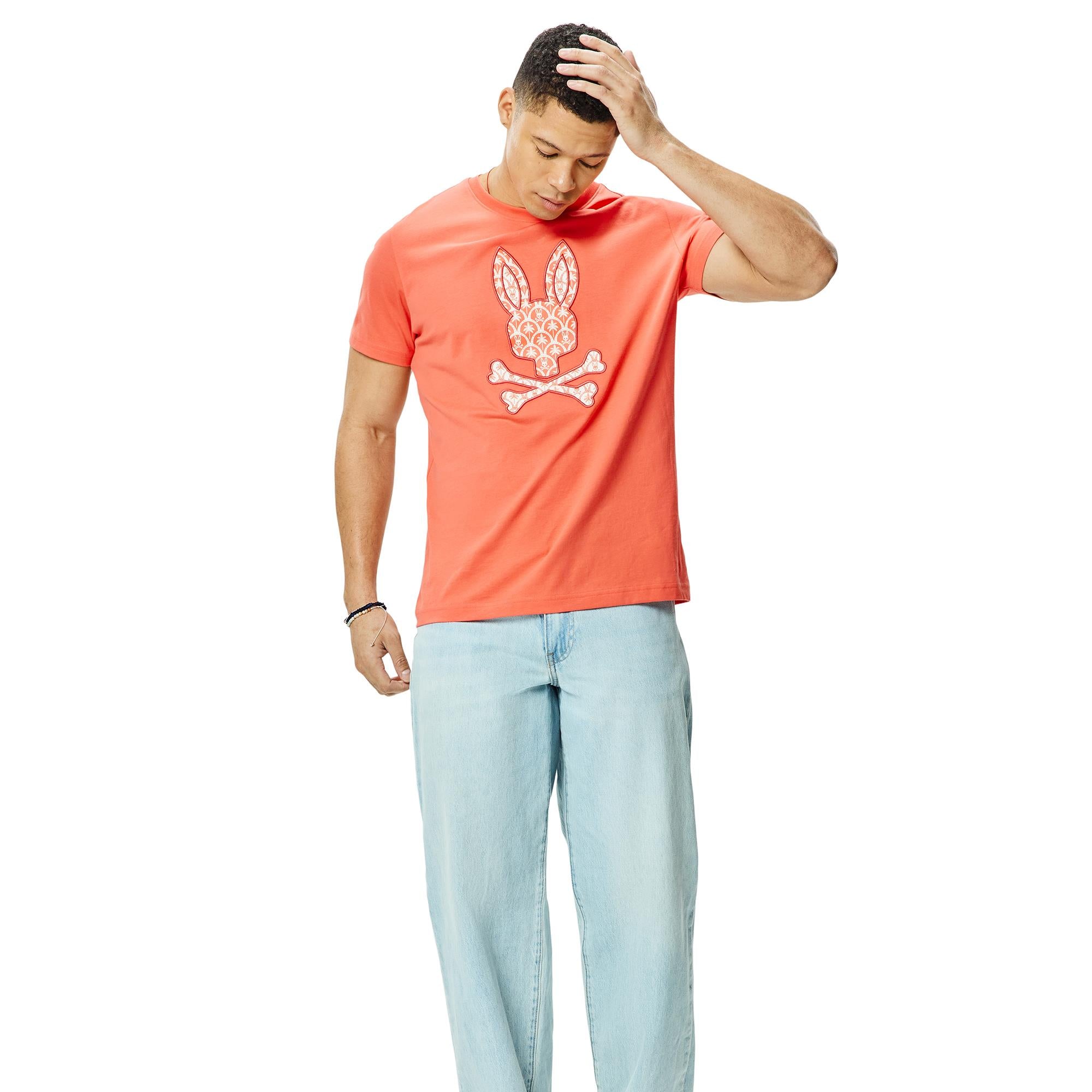 Psycho Bunny Brad Graphic Mens Tee Emberglow