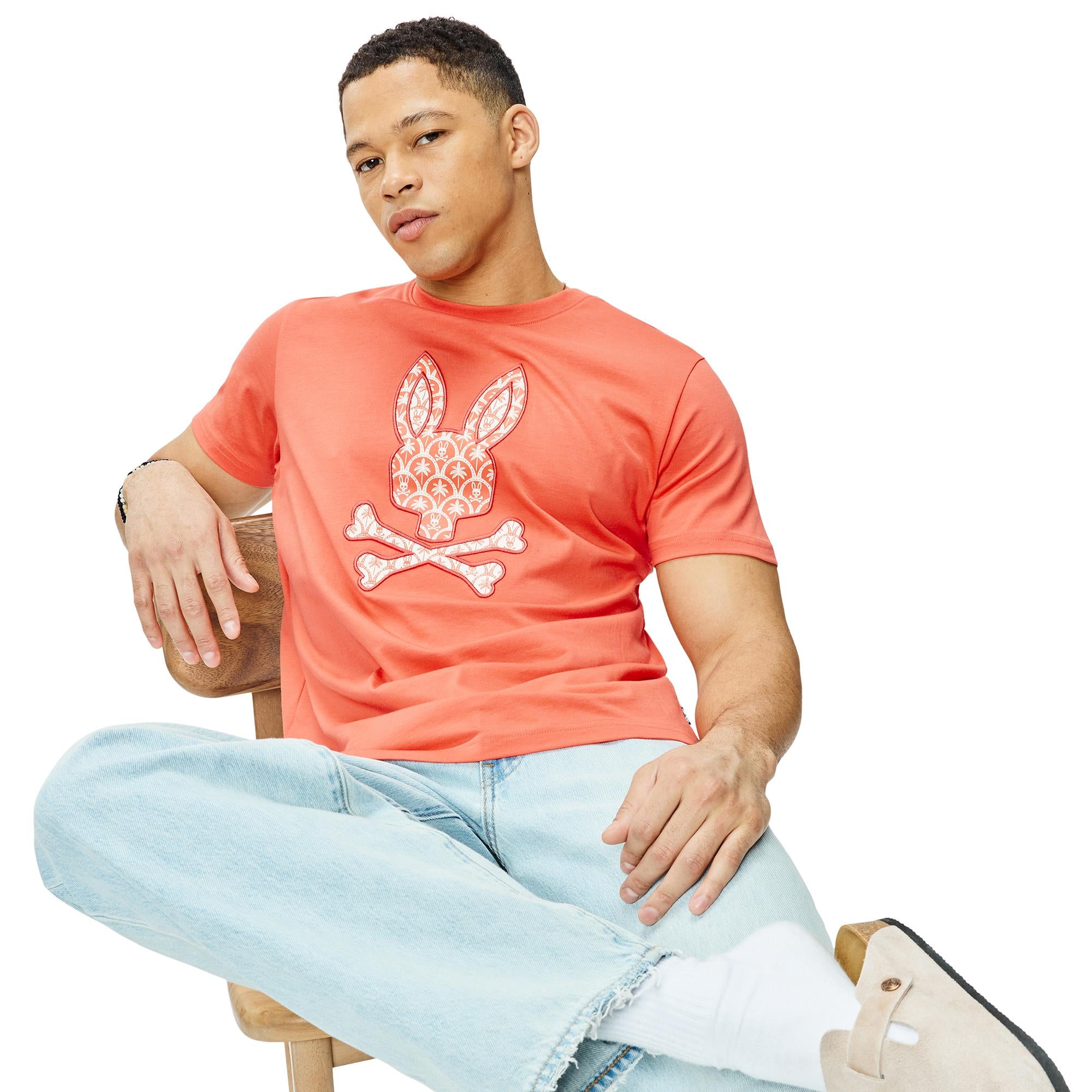 Psycho Bunny Brad Graphic Mens Tee Emberglow