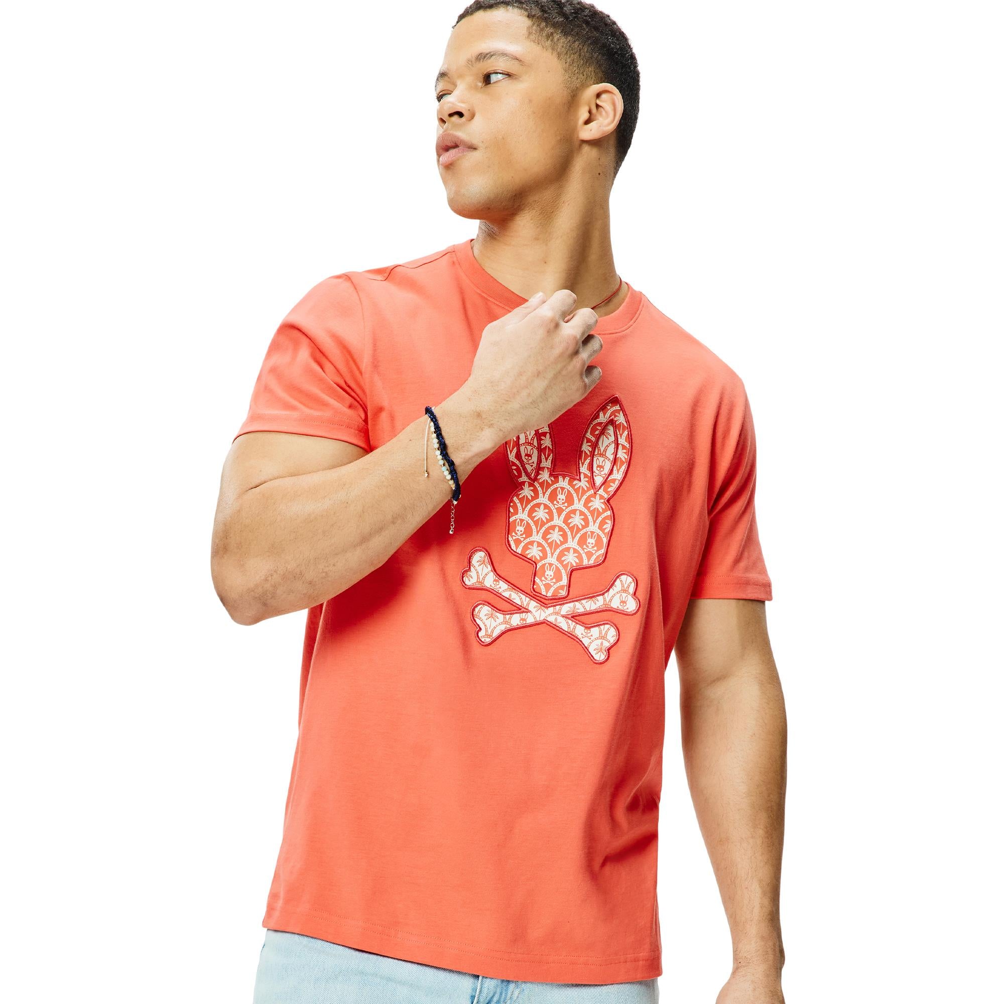 Psycho Bunny Brad Graphic Mens Tee Emberglow
