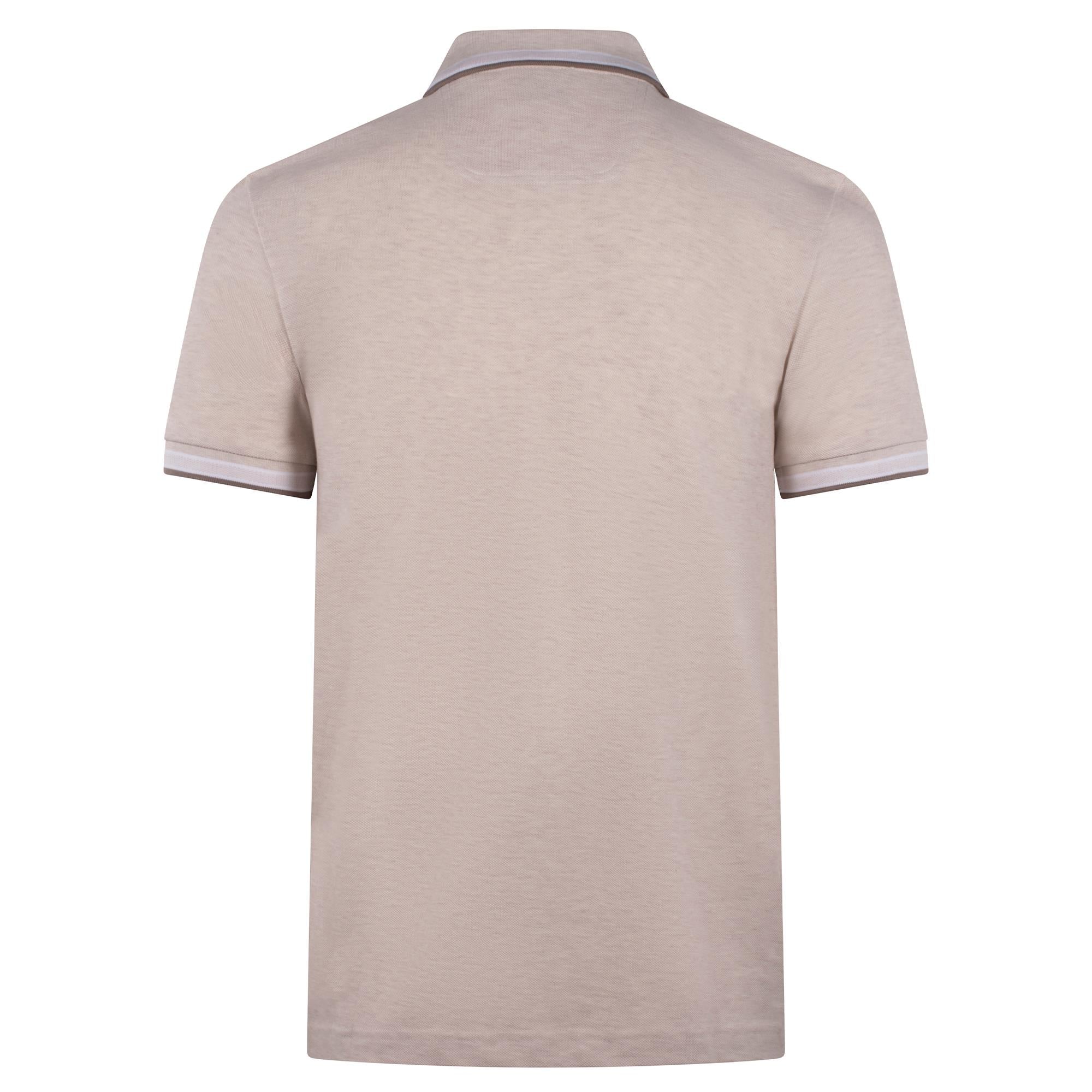 Boss Paddy Cotton Pique Mens Polo Shirt Open White