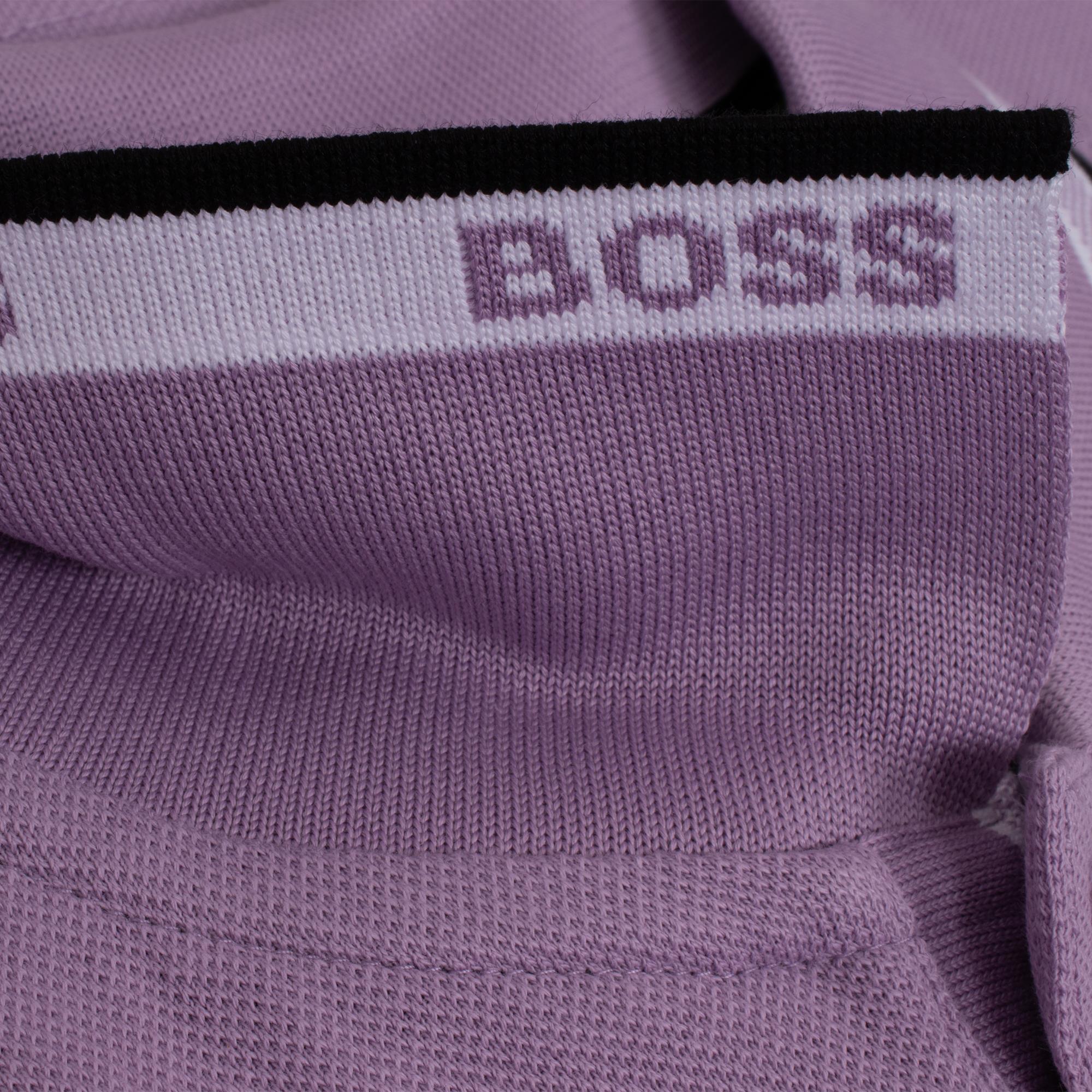 Boss Paddy Cotton Pique Mens Polo Shirt Light Pastel Purple