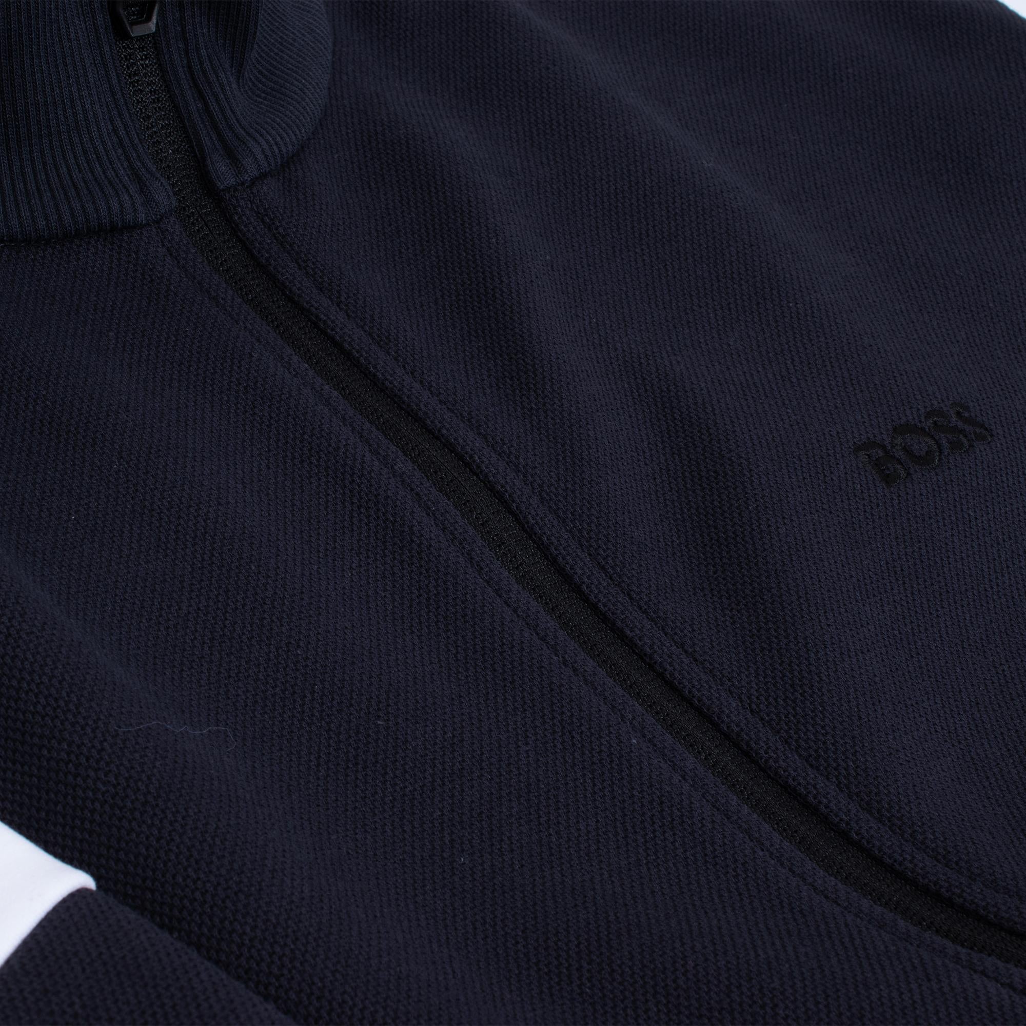 Boss SW_Union Skaz Full Zip Mens Sweater Dark Blue