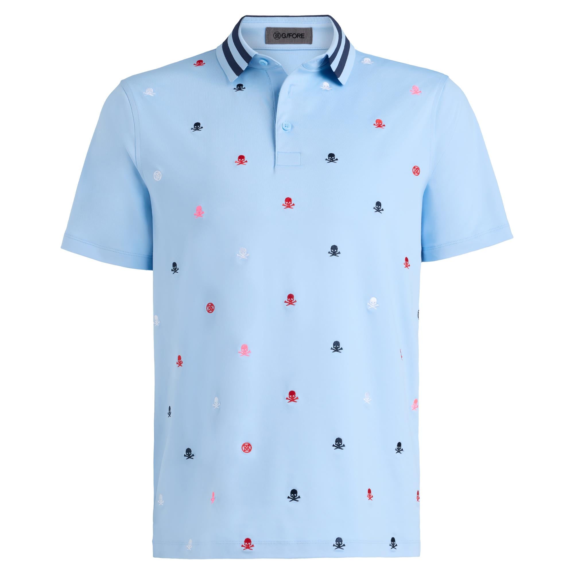G/FORE Embroidered Tech Jersey Mens Golf Polo Shirt Baja