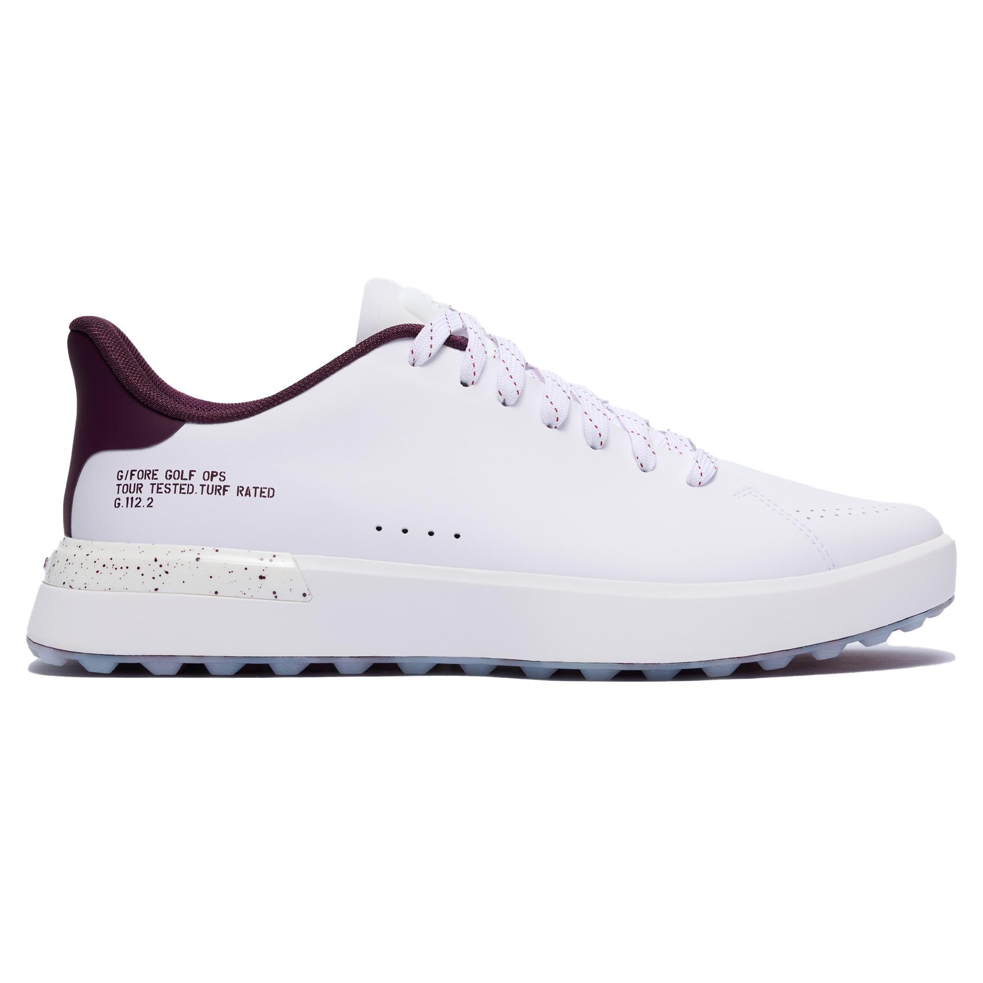 G/FORE G.112 Mens Golf Shoes Snow/Dark Plum
