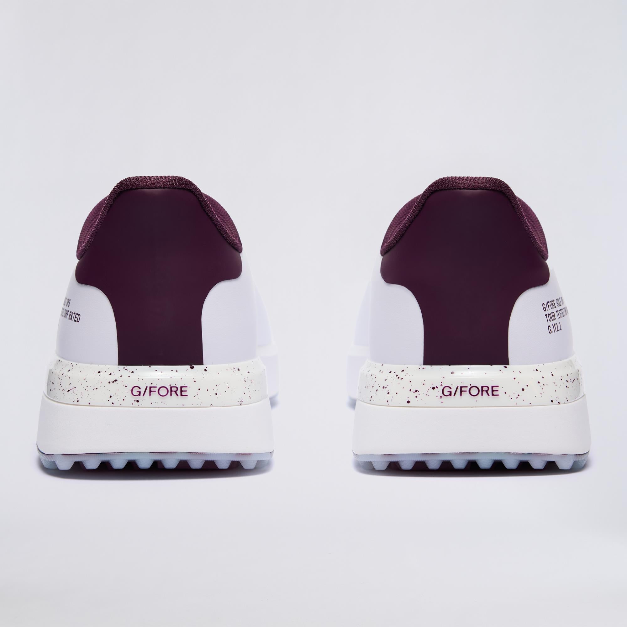 G/FORE G.112 Mens Golf Shoes Snow/Dark Plum