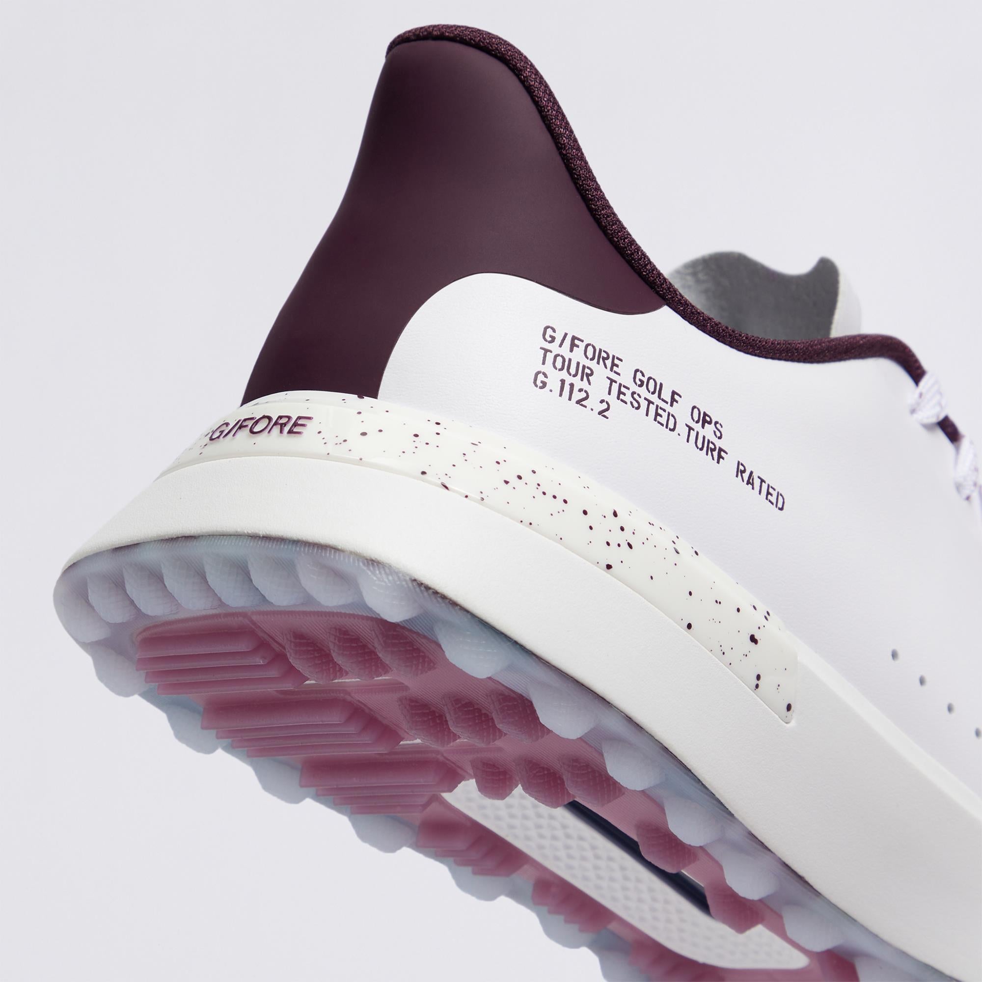 G/FORE G.112 Mens Golf Shoes Snow/Dark Plum