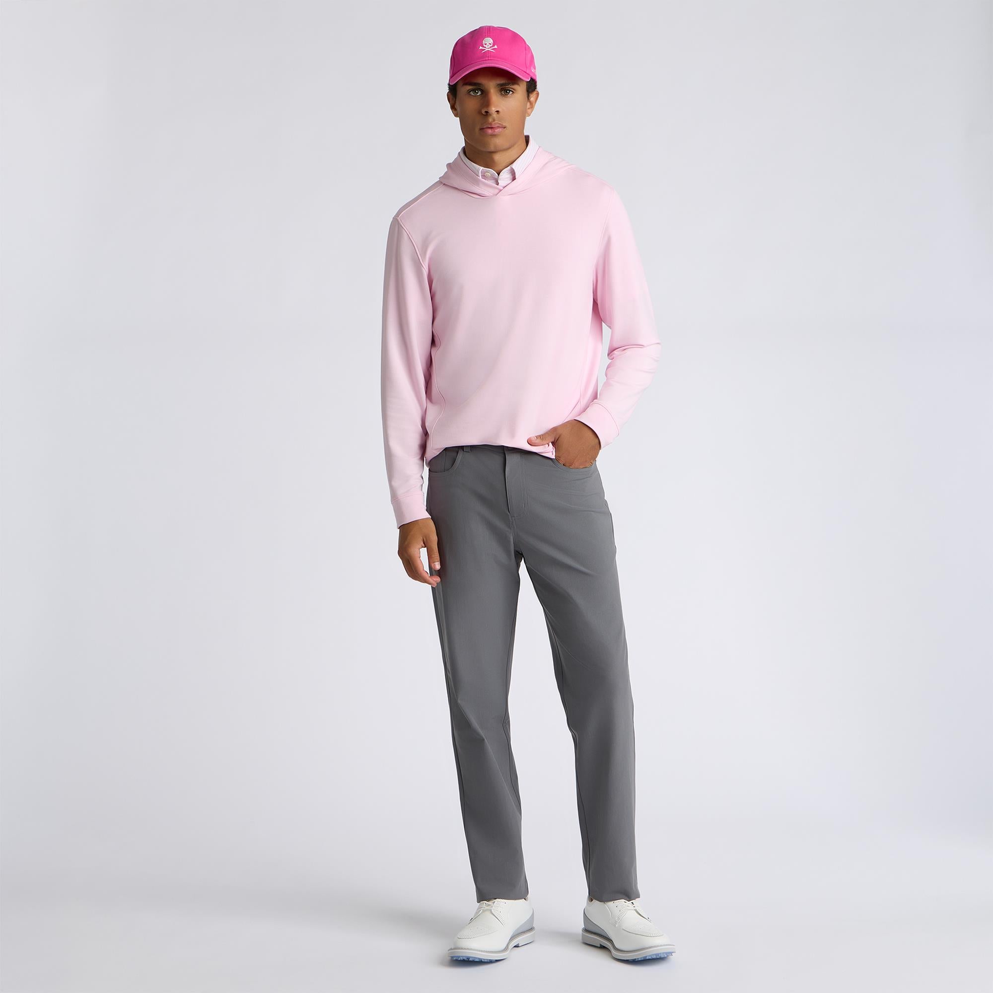 G/FORE Lightweight All Play Terry Mens Golf Hoodie Blush