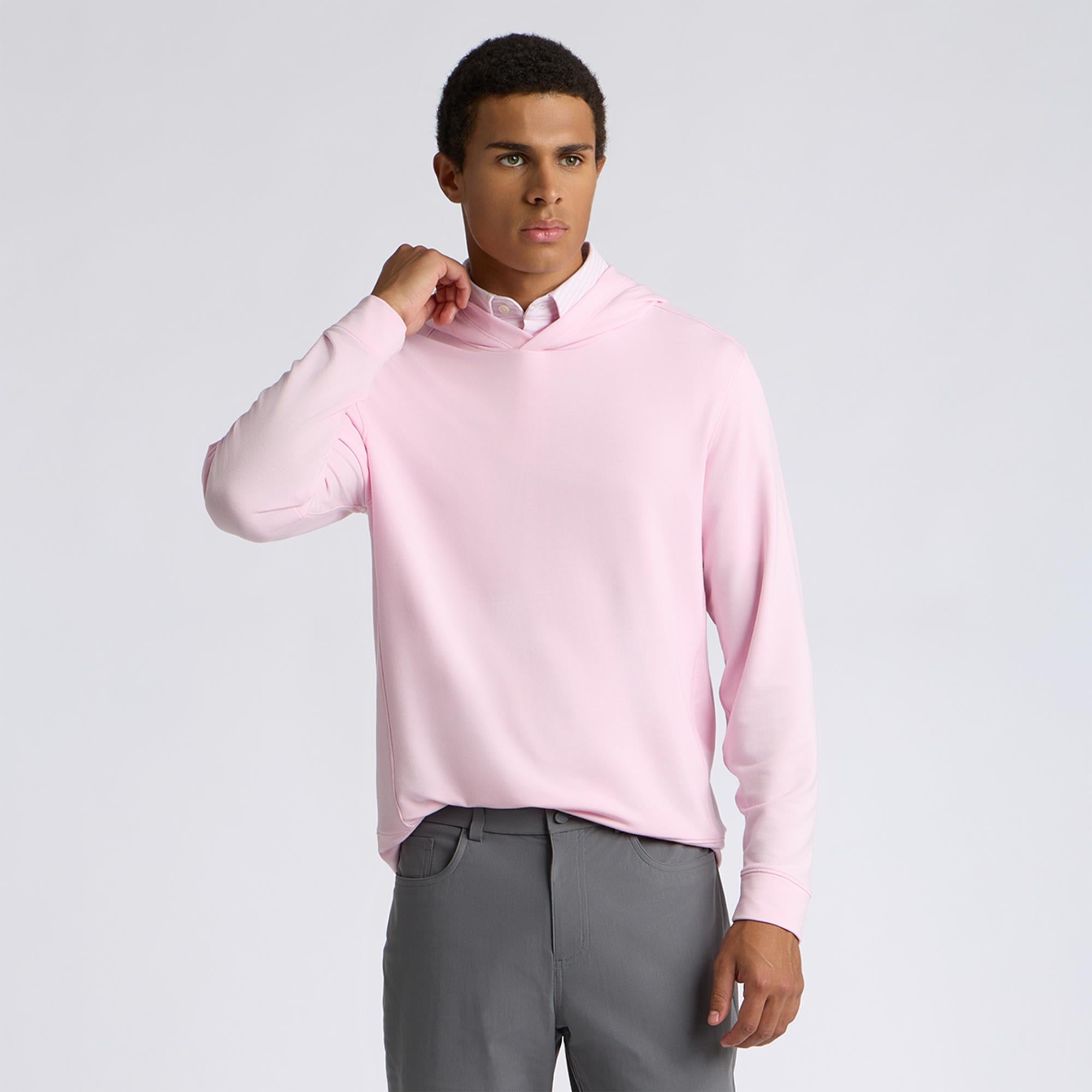 G/FORE Lightweight All Play Terry Mens Golf Hoodie Blush