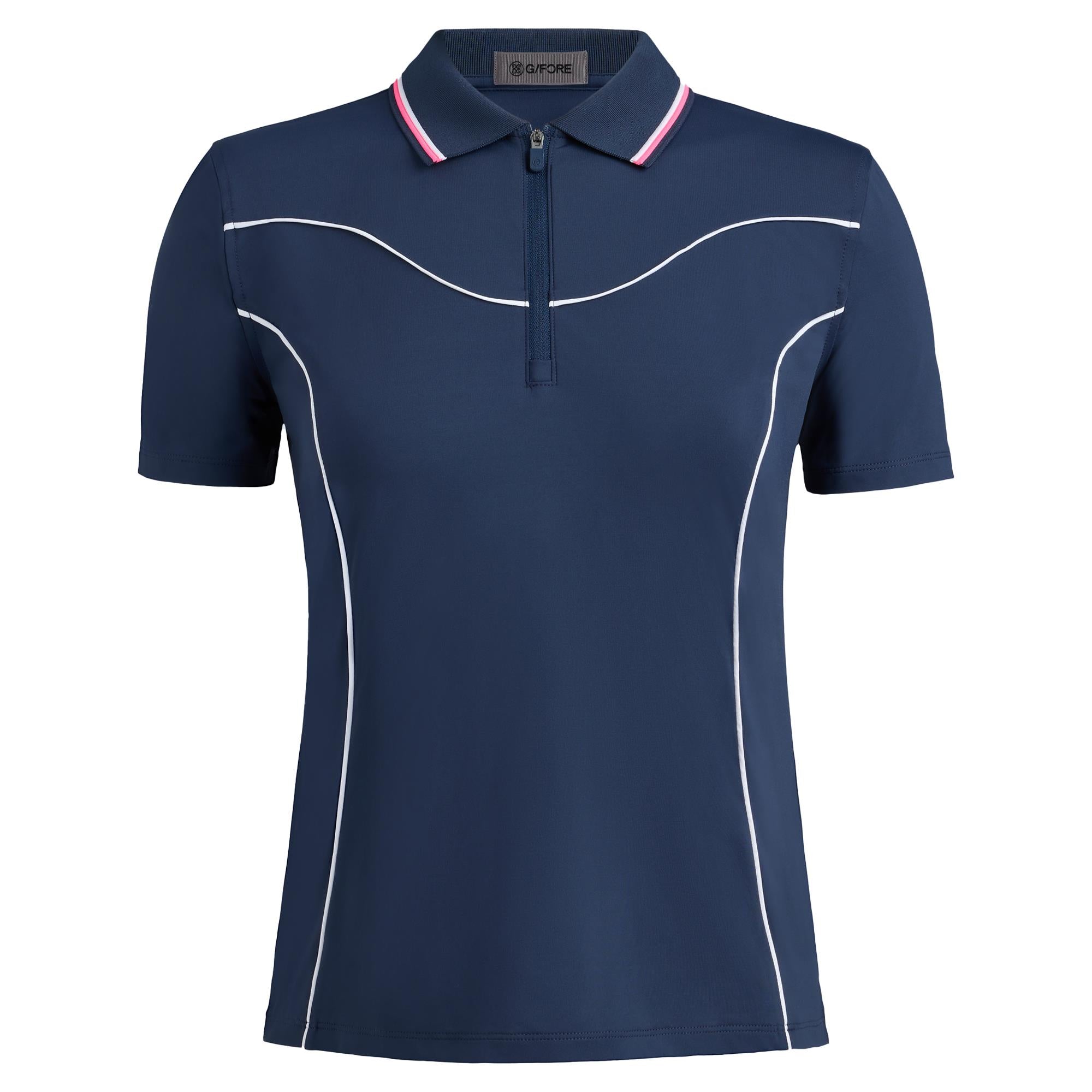 G/FORE Stretch Nylon Interlock Contour 1/4 Zip Ladies Golf Polo Shirt Twilight