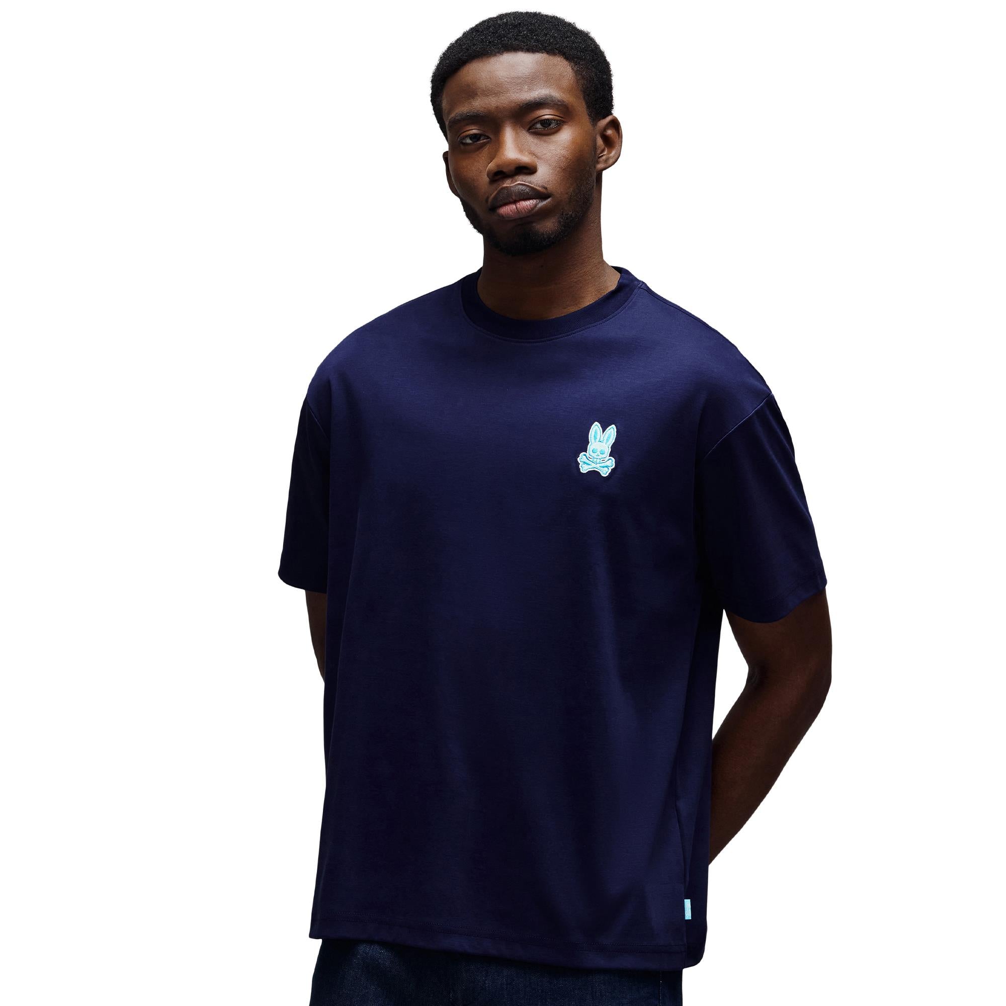 Psycho Bunny Ethan Relaxed Fit Mens Tee Evening Blue
