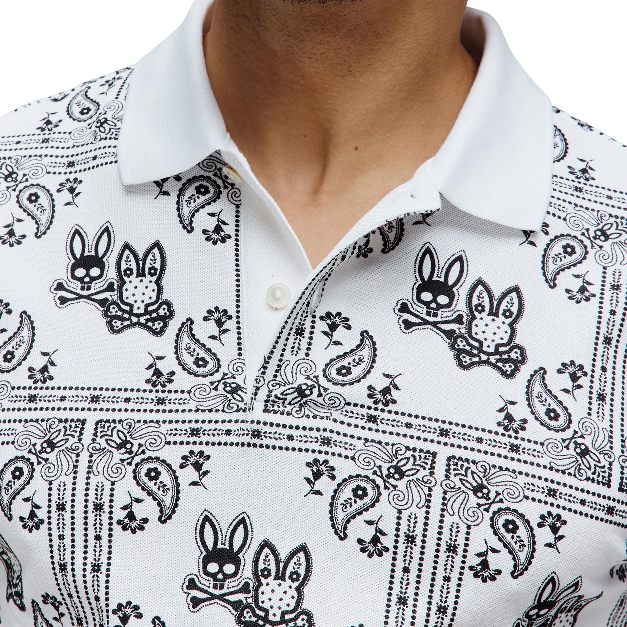 Psycho Bunny Luke Aop Polo Shirt White