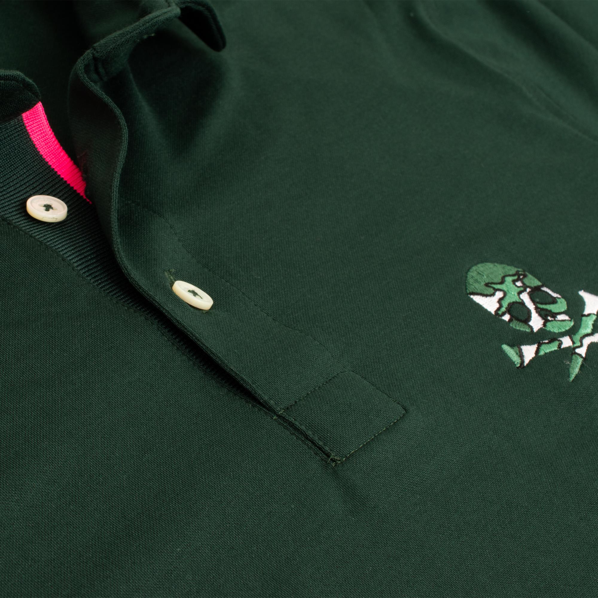 G/FORE All Play Camo Skull & T's Stretch Knit Mens Golf Polo Shirt Pine