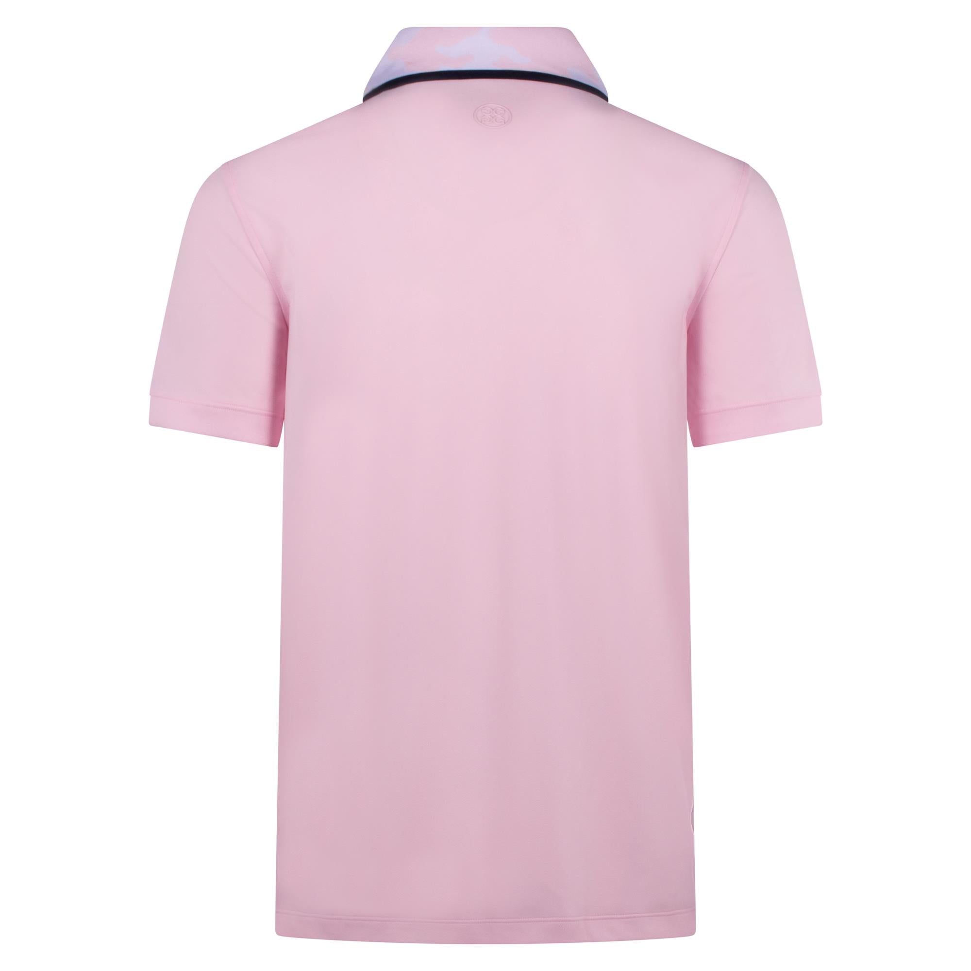 G/FORE Camo Skull & T's Camo Collar Performance Pique Mens Golf Polo Shirt Blush/Snow