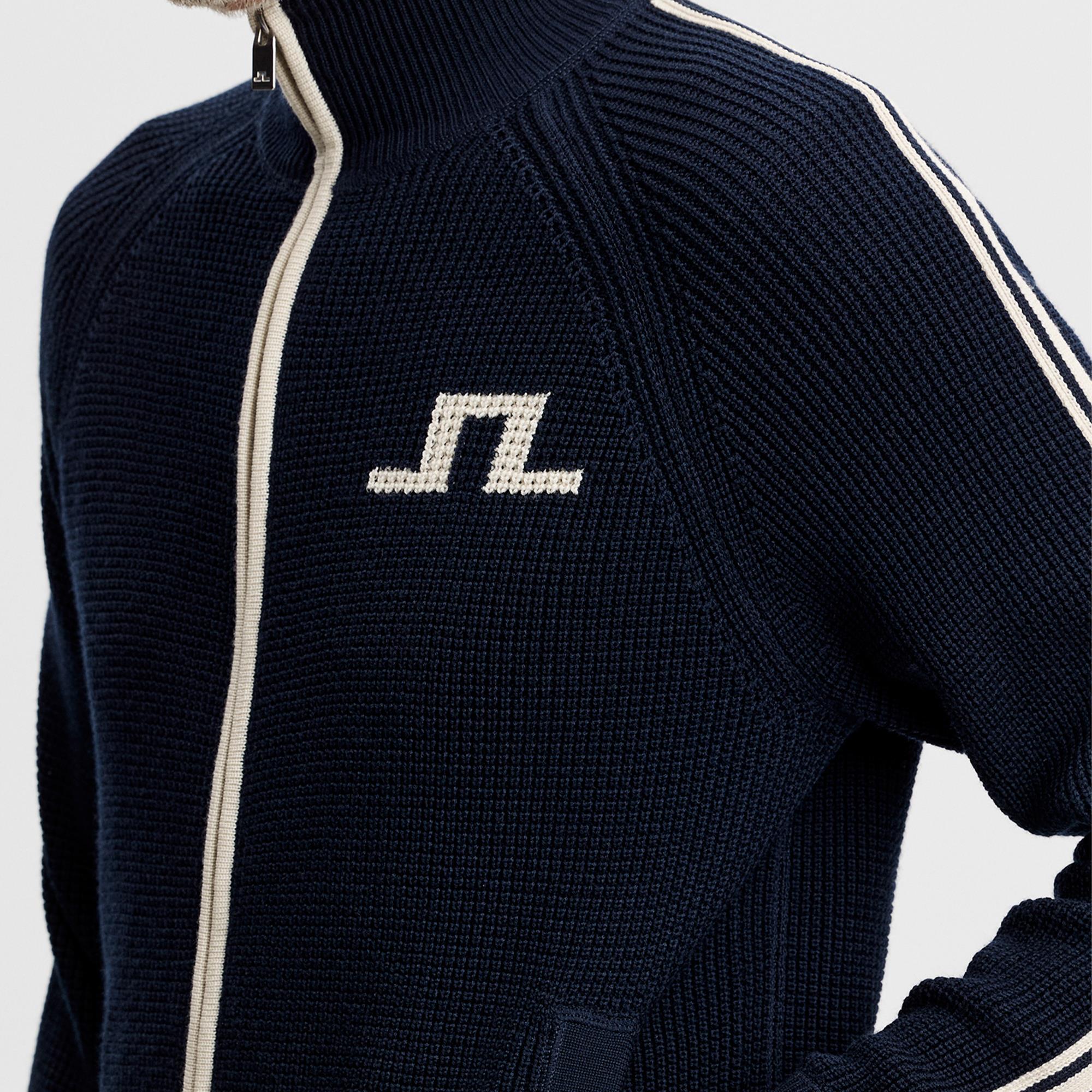 J Lindeberg Craig Zip Knit Mens Cardigan Navy