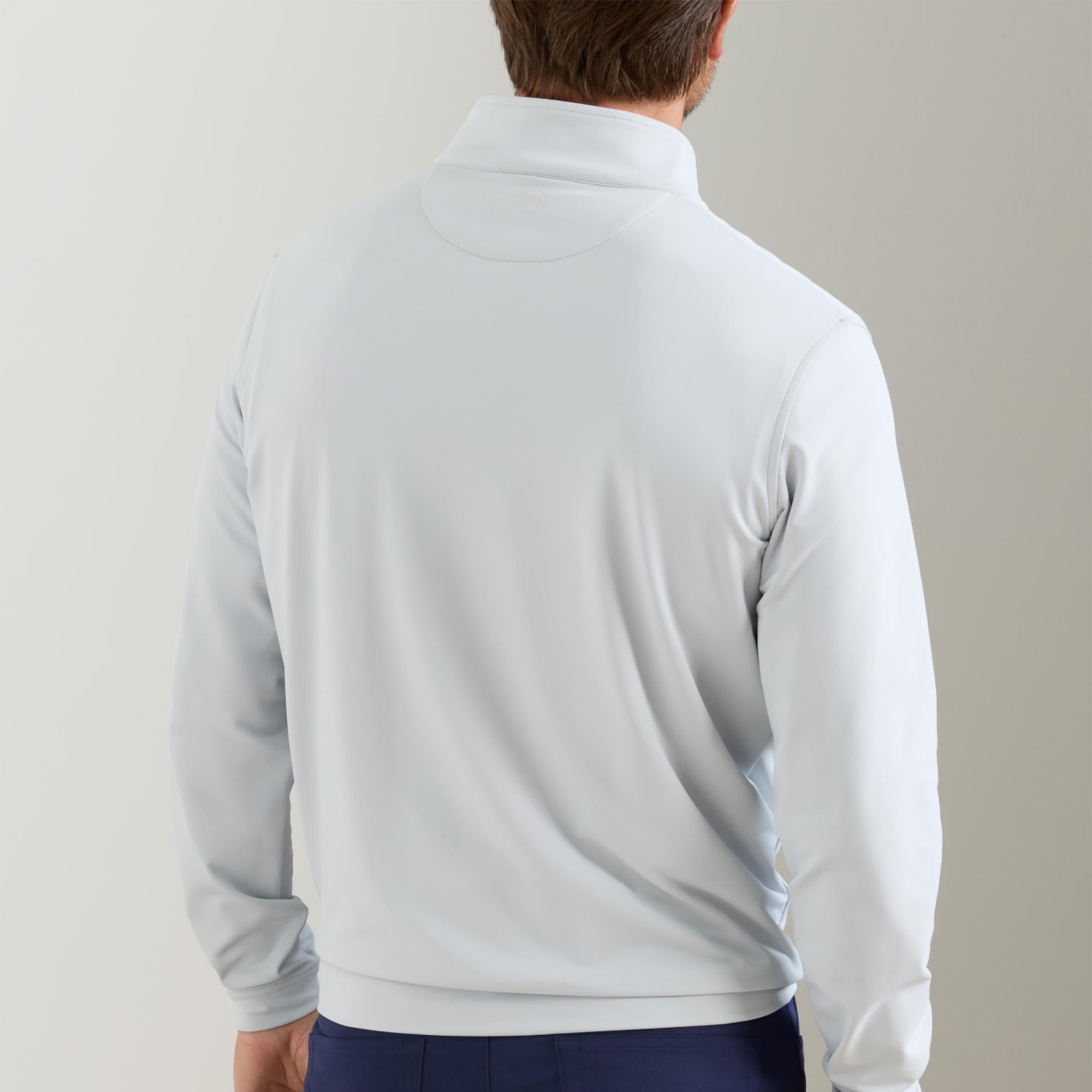 Peter Millar Perth Stretch 1/4 Zip Mid Layer British Grey