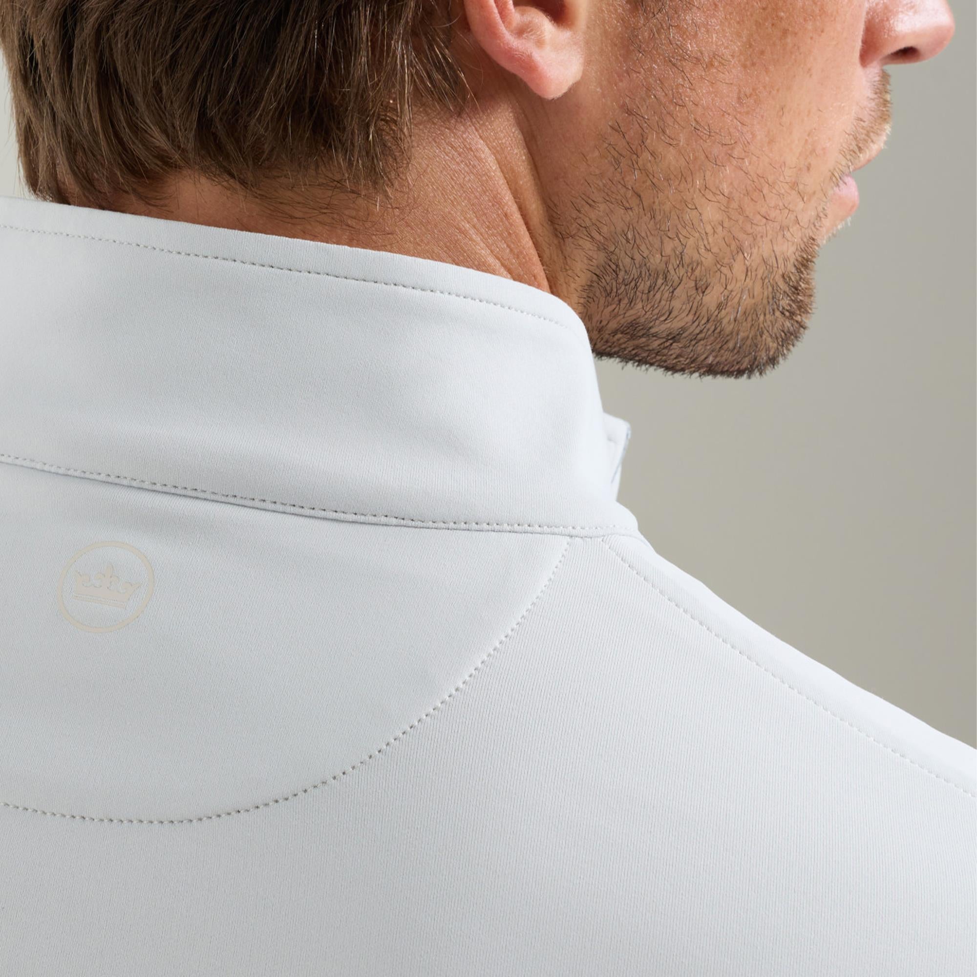 Peter Millar Perth Stretch 1/4 Zip Mid Layer British Grey