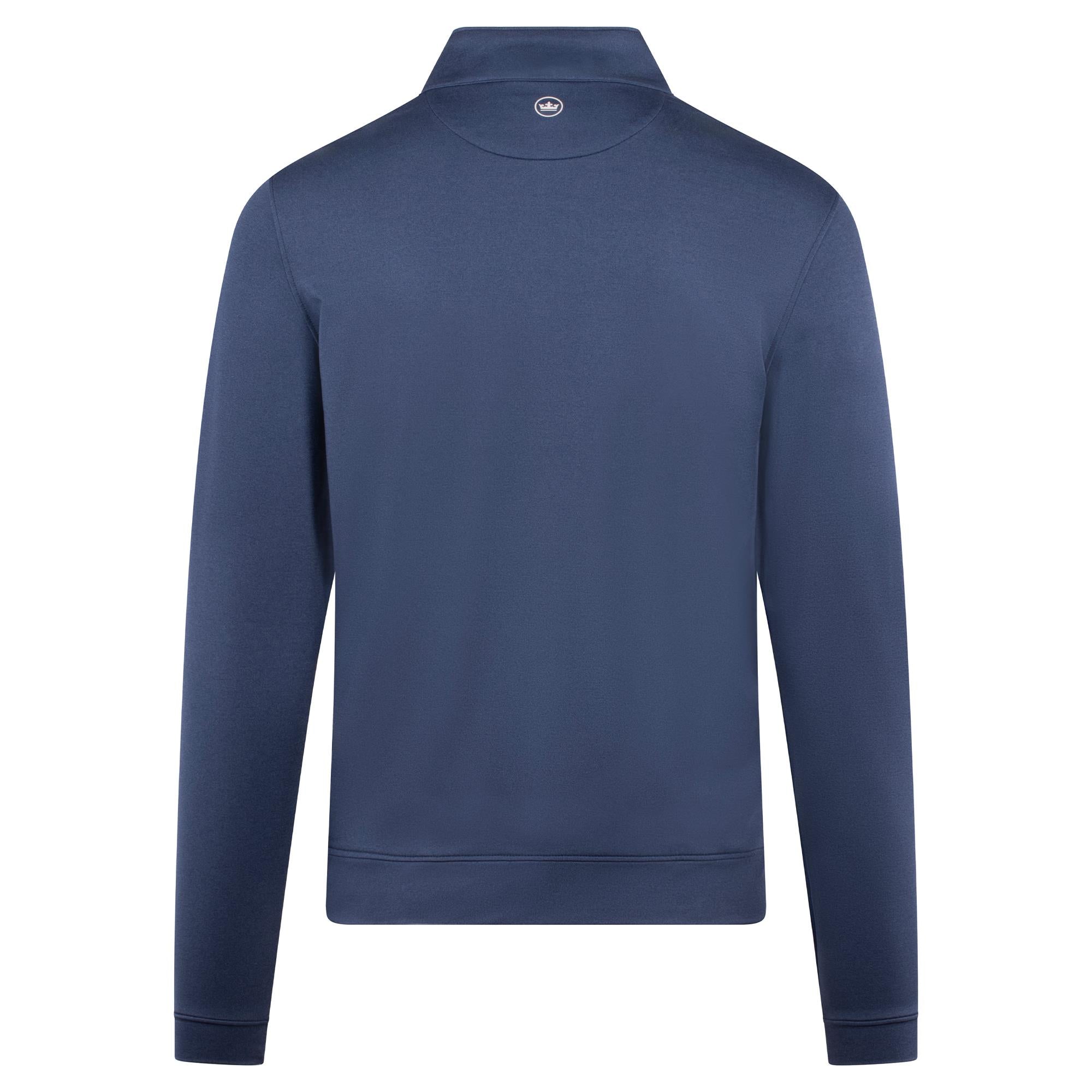 Peter Millar Perth Stretch Loop Terry Mid Layer Melange Navy