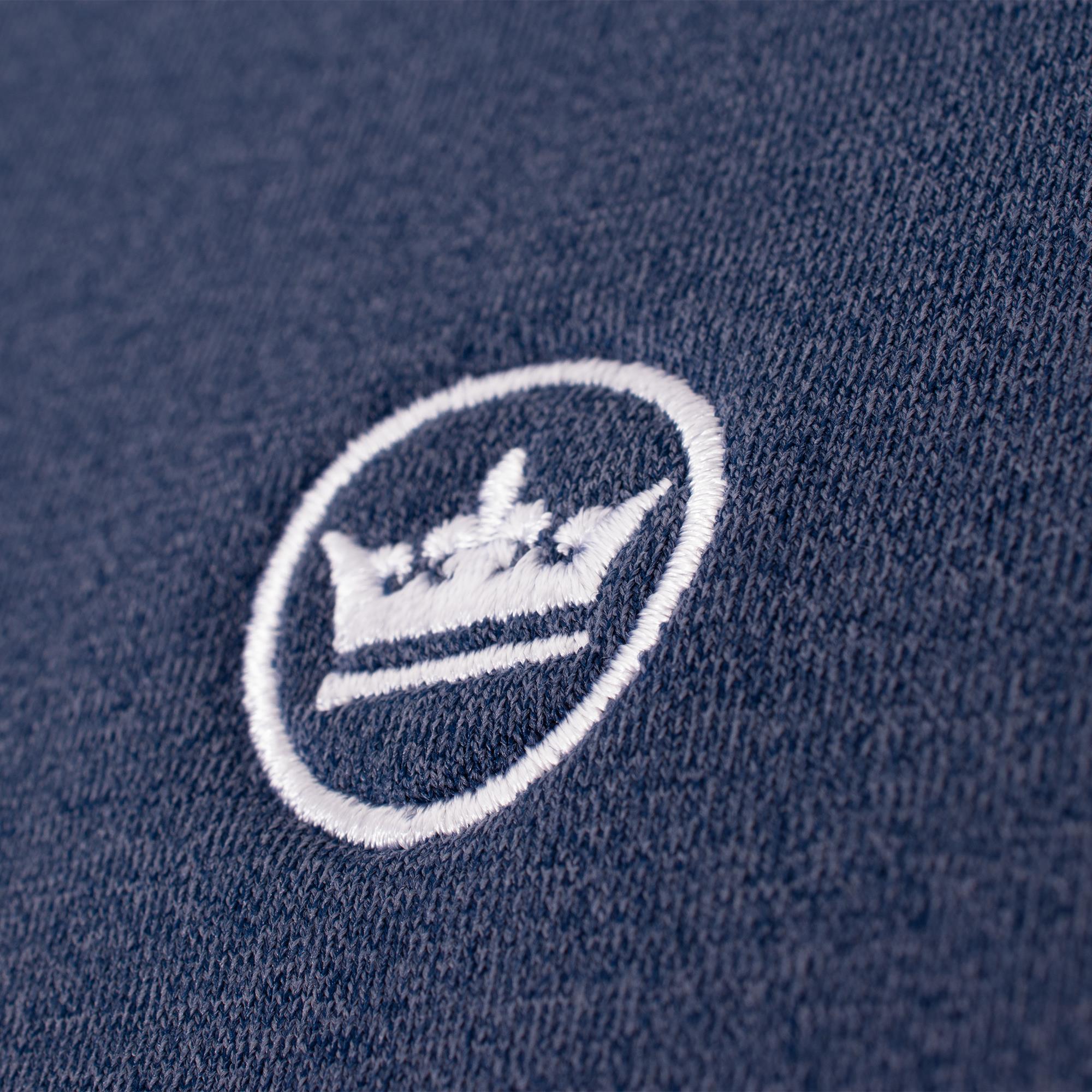 Peter Millar Perth Stretch Loop Terry Mid Layer Melange Navy