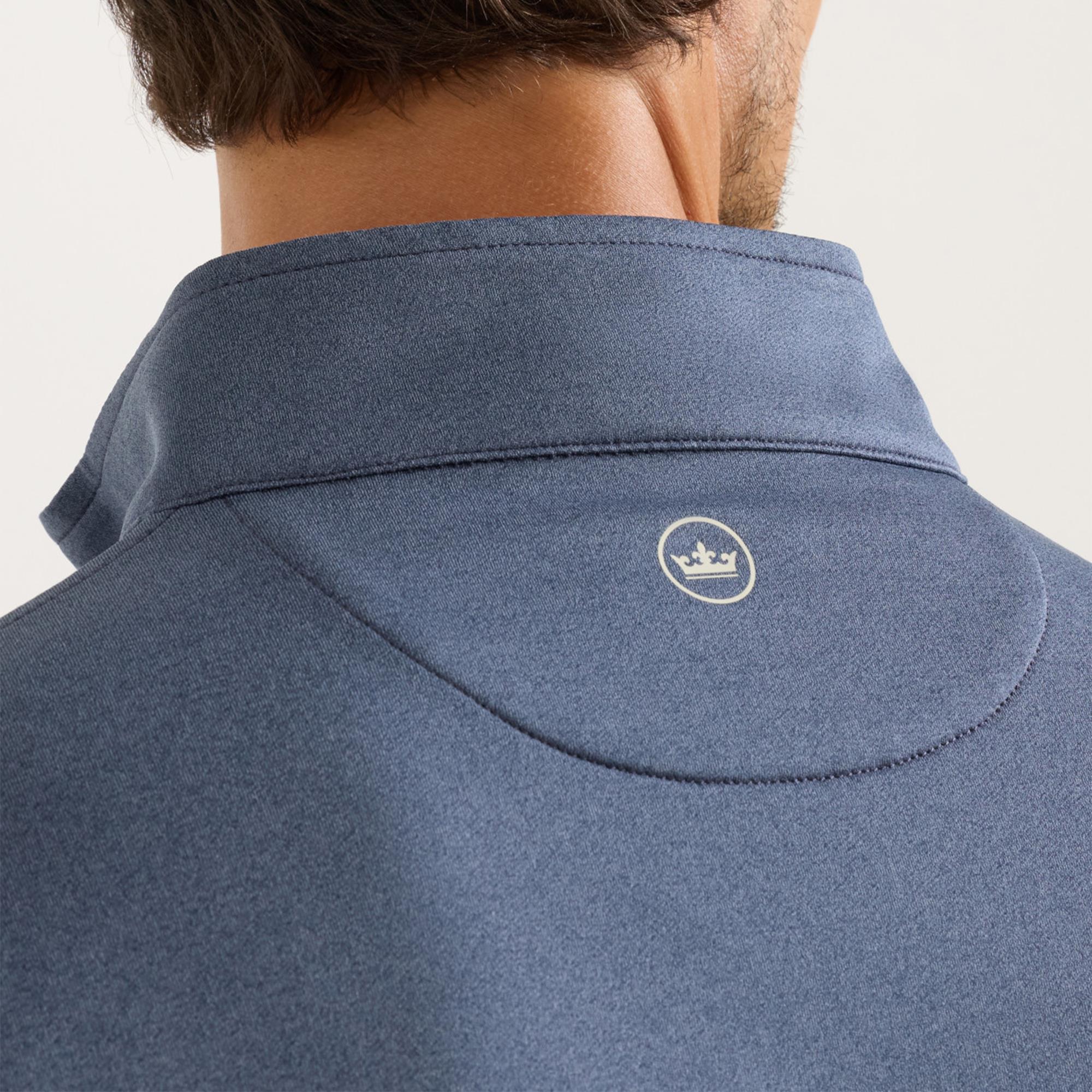 Peter Millar Perth Stretch Loop Terry Mid Layer Melange Navy