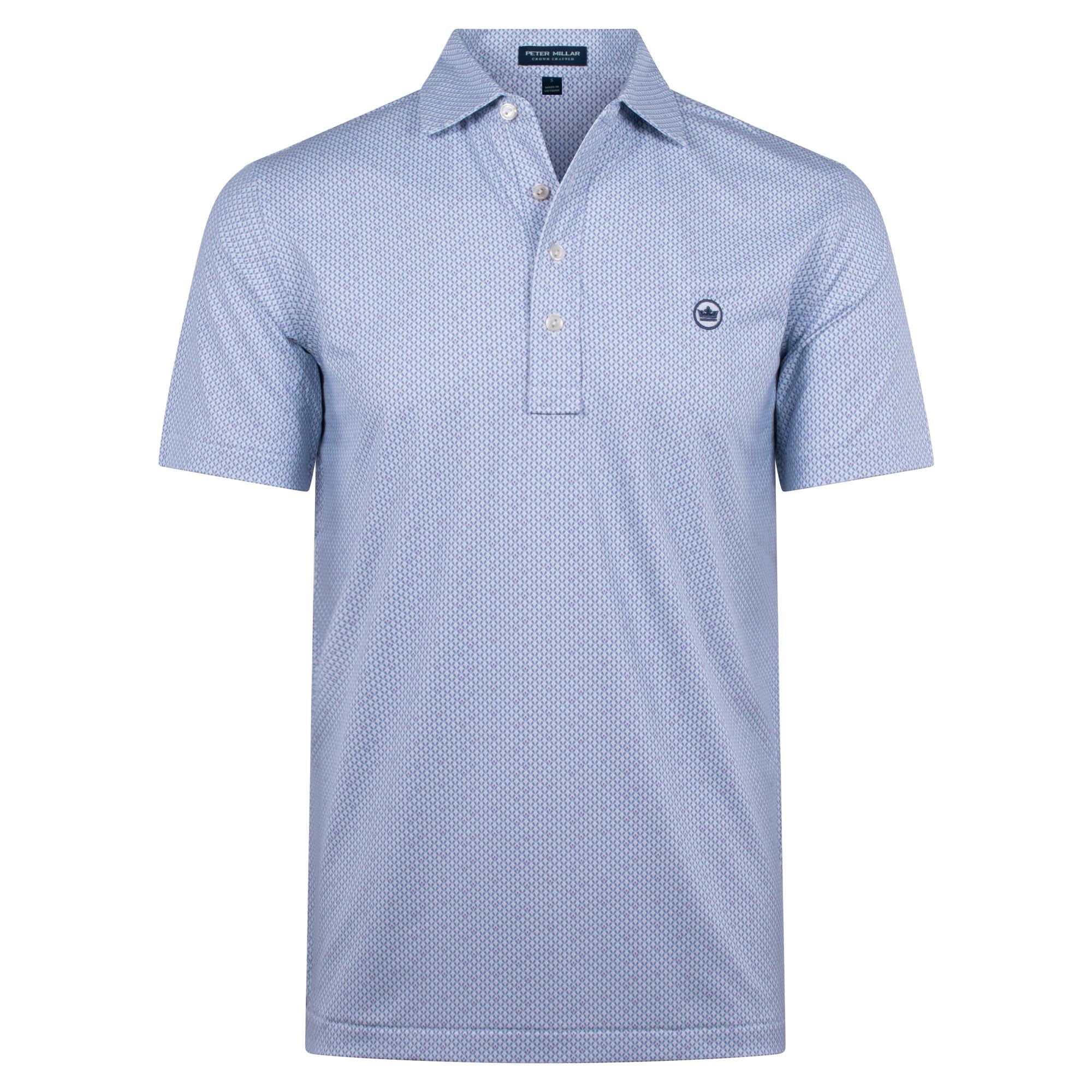 Peter Millar Ridgecrest Performance Jersey Mens Golf Polo Shirt White
