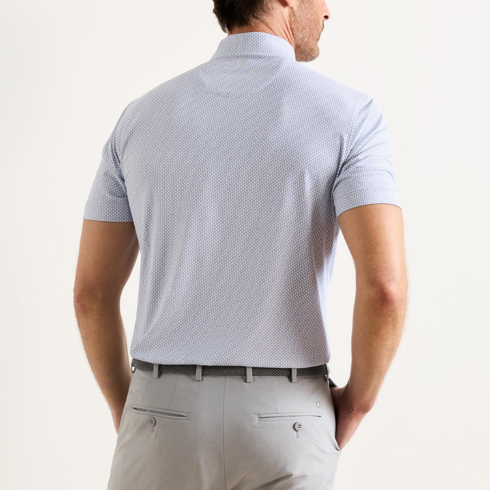 Peter Millar Ridgecrest Performance Jersey Mens Golf Polo Shirt White