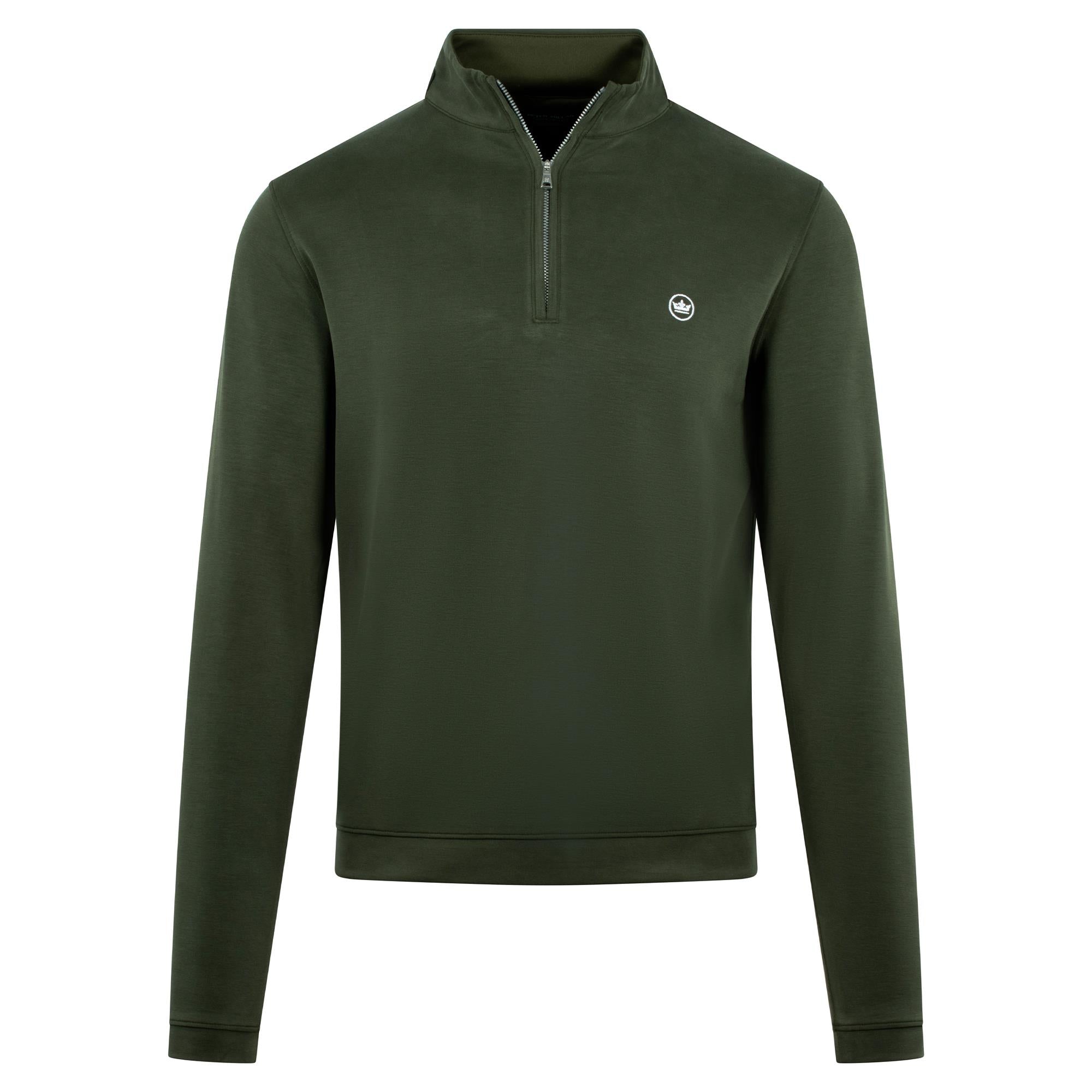 Peter Millar Soft Suede Performance Quarter Zip Mens Golf Mid Layer