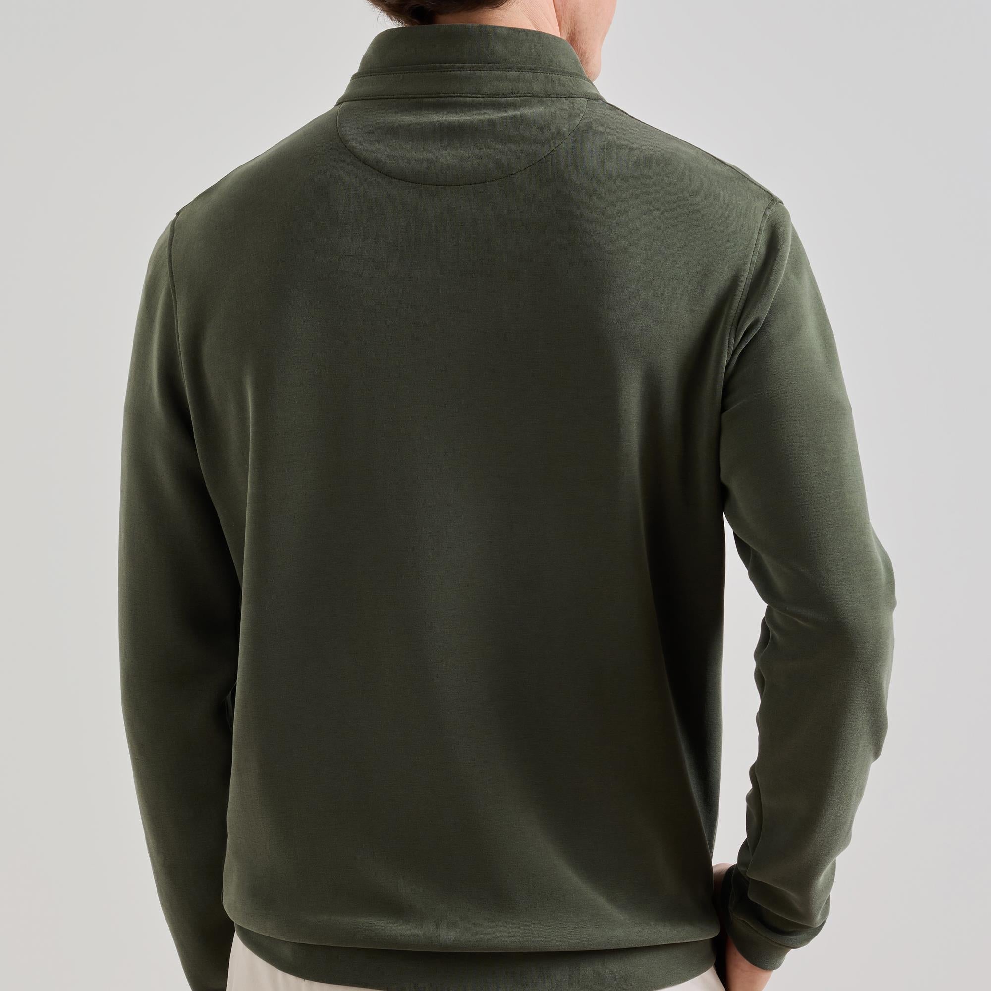 Peter Millar Soft Suede Performance Quarter Zip Mens Golf Mid Layer